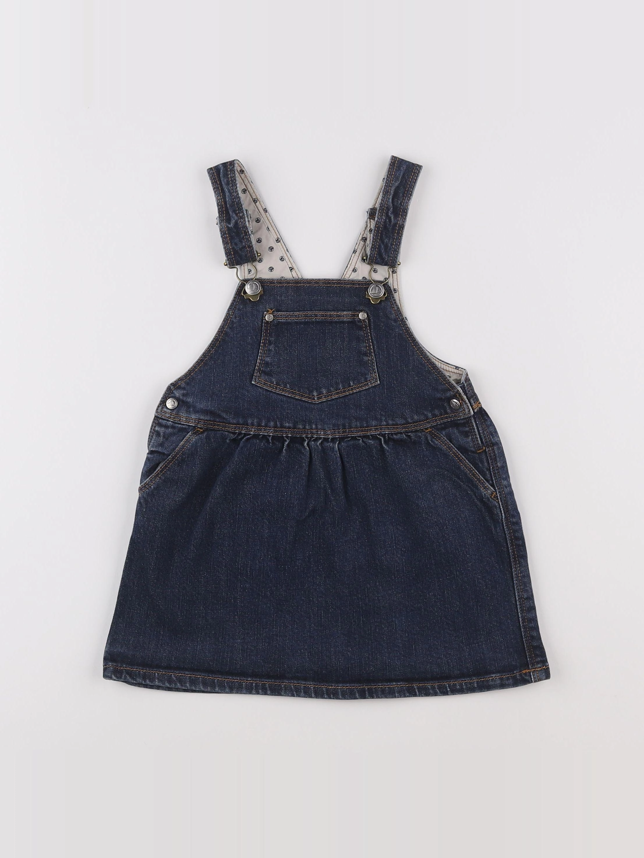 Petit Bateau - robe bleu - 2 ans