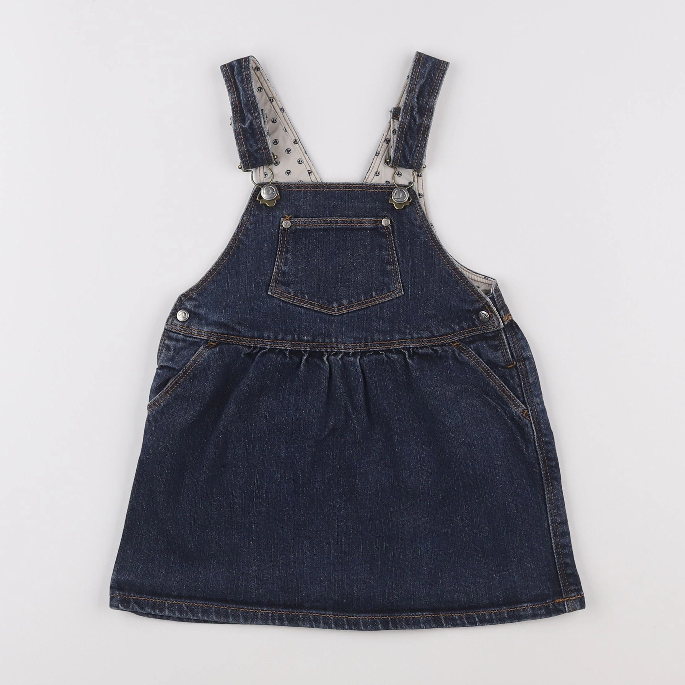 Petit Bateau - robe bleu - 2 ans