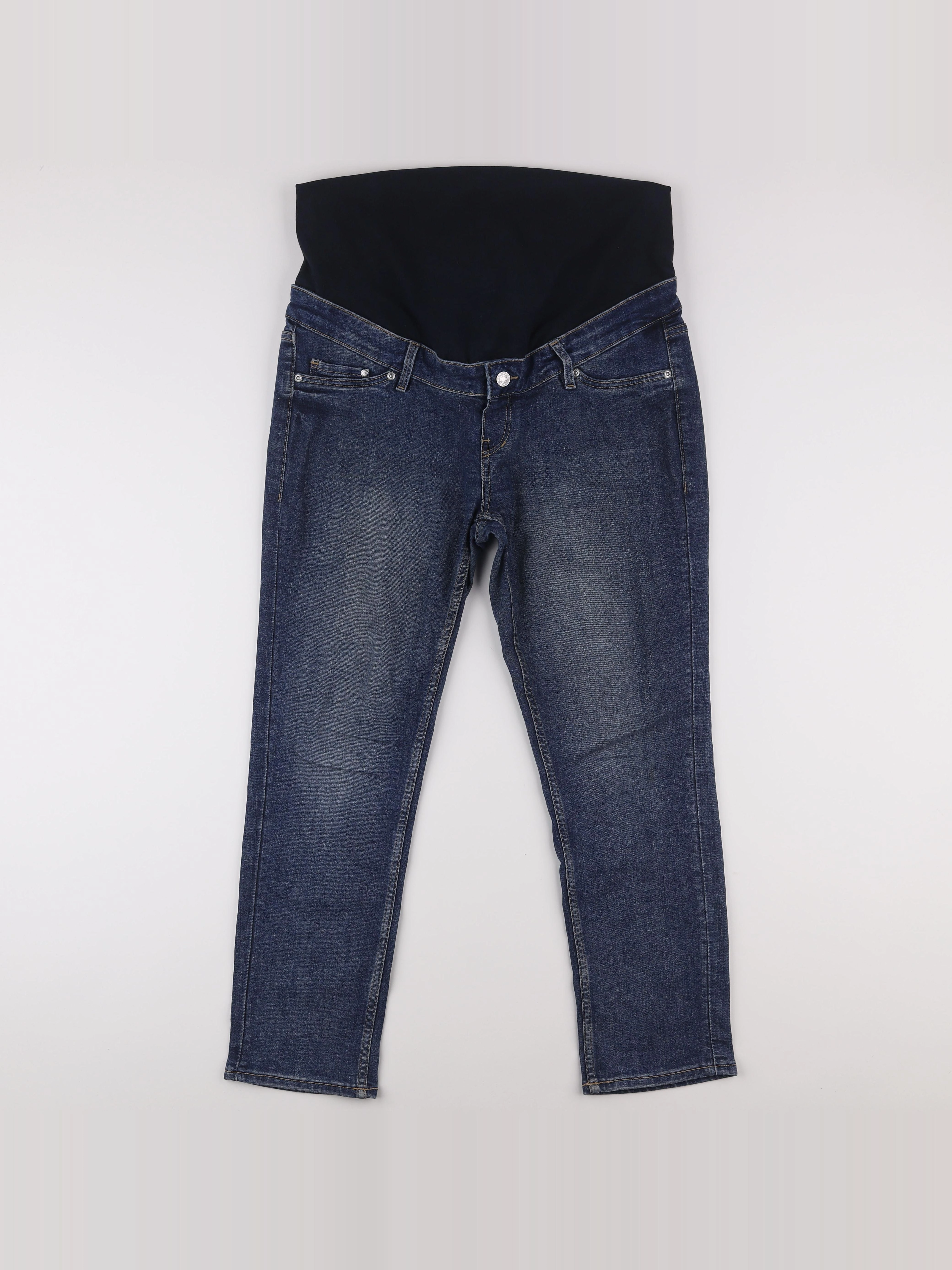 H&M - jean grossesse bleu - 44