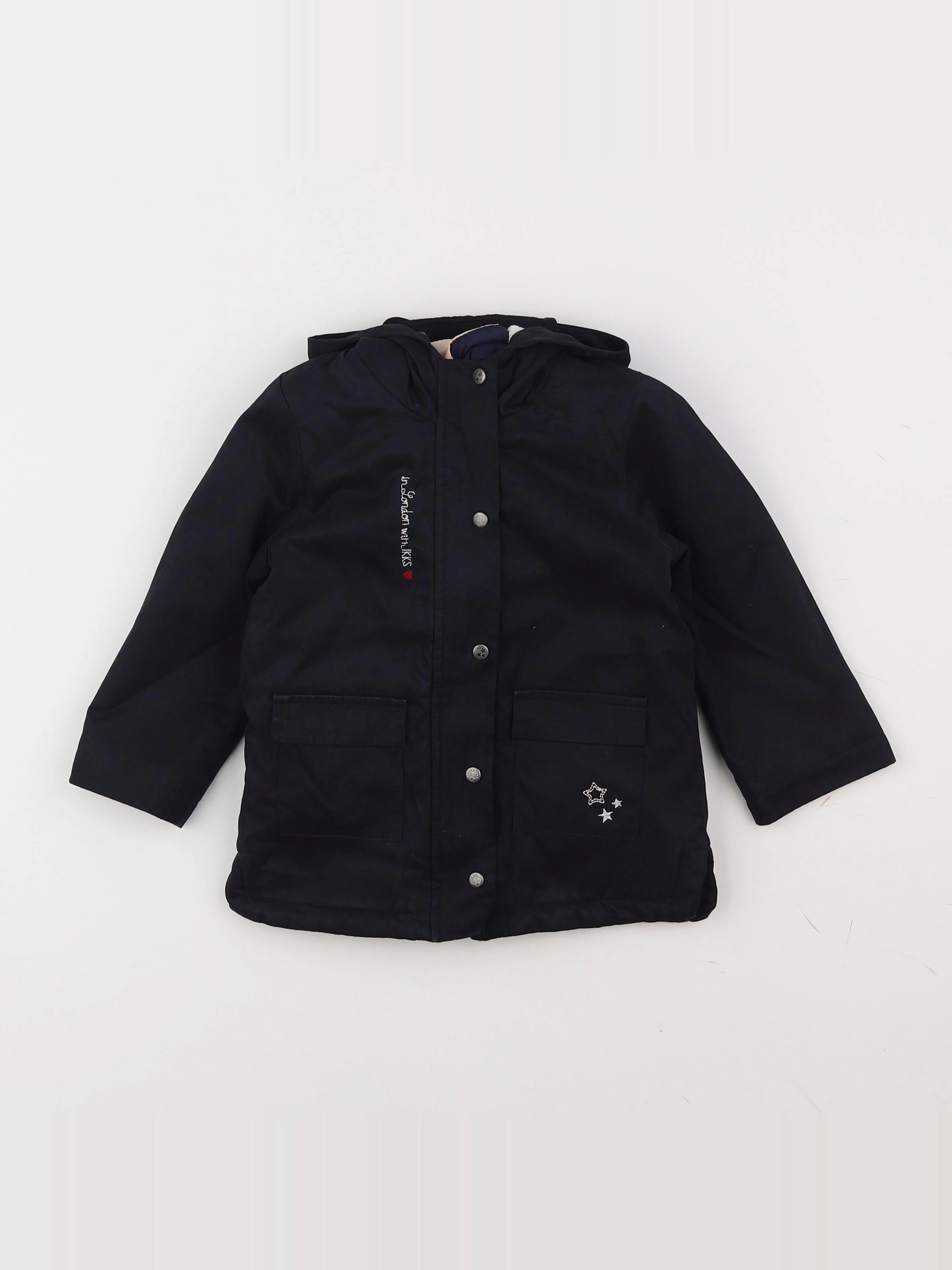 IKKS - manteau doublure amovible noir - 18 mois