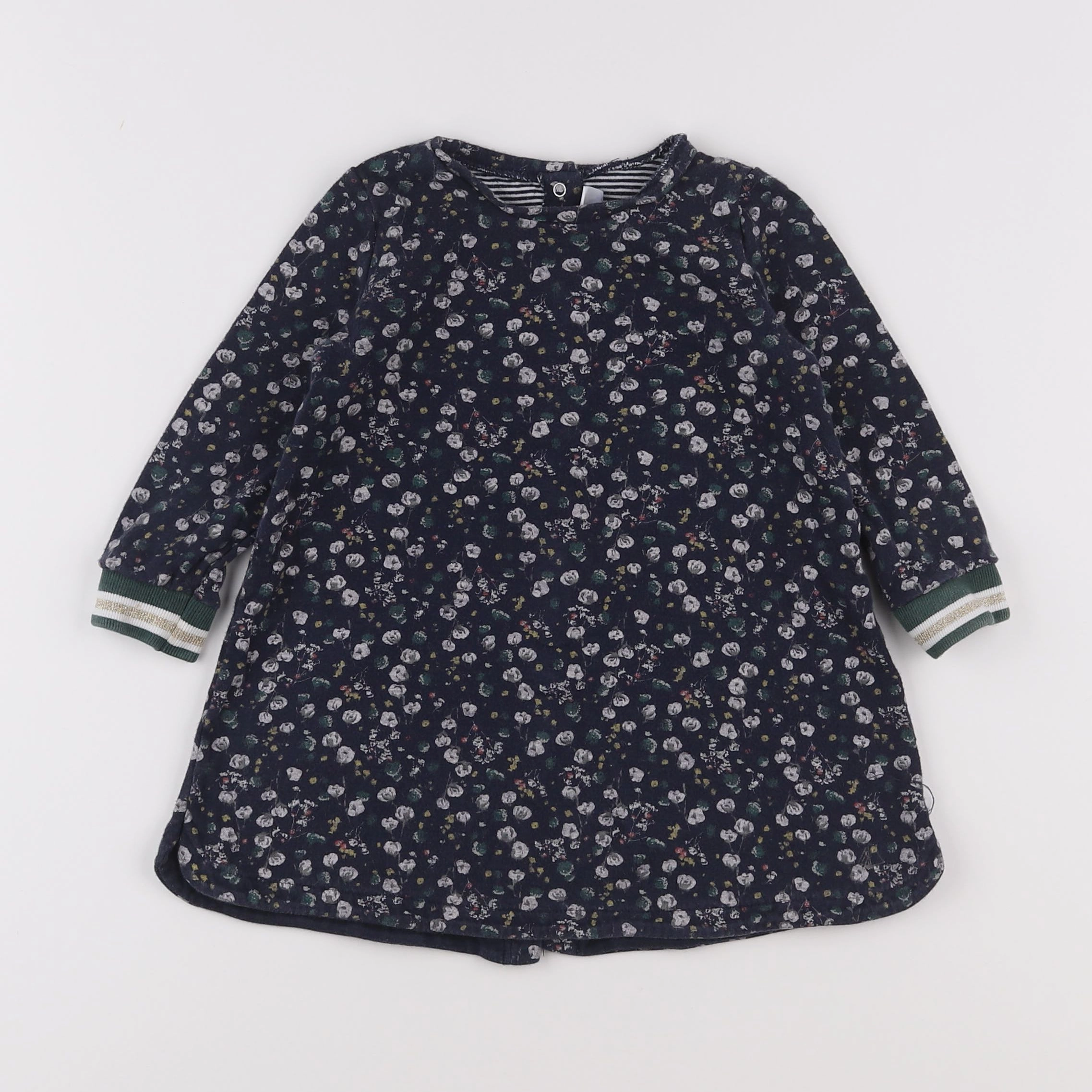 Petit Bateau - robe bleu - 18 mois