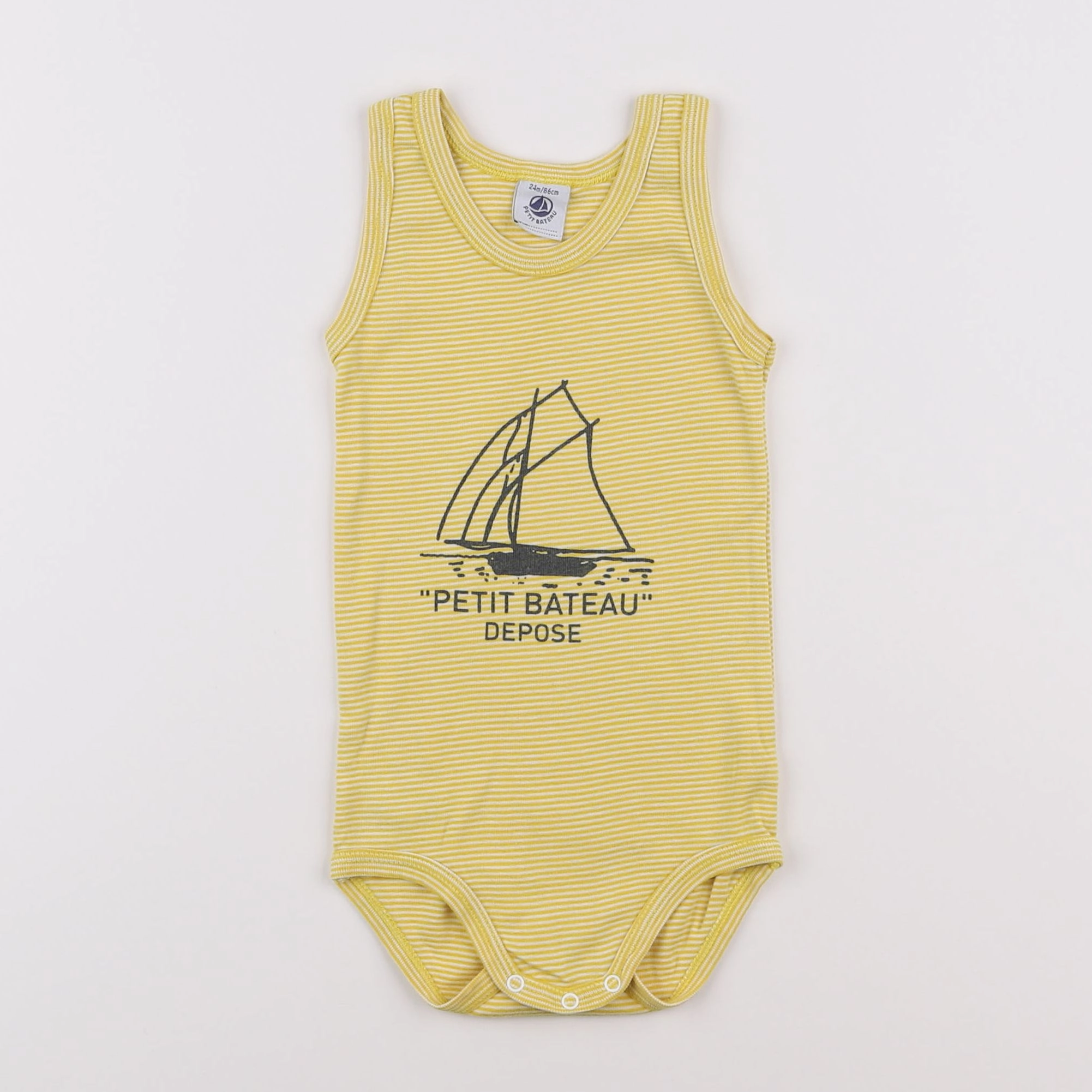 Petit Bateau - body jaune - 2 ans