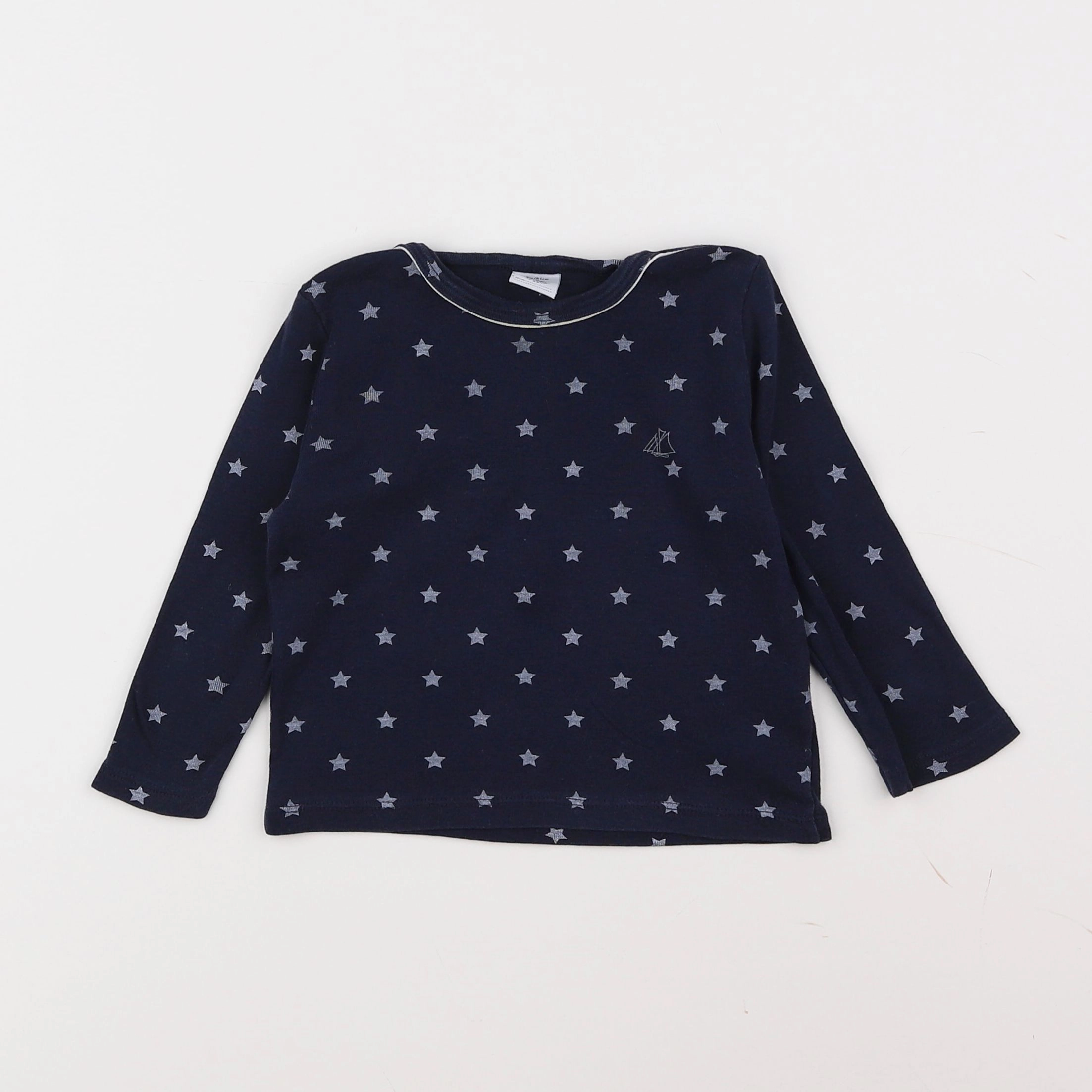 Petit Bateau - maillot de corps bleu - 18 mois