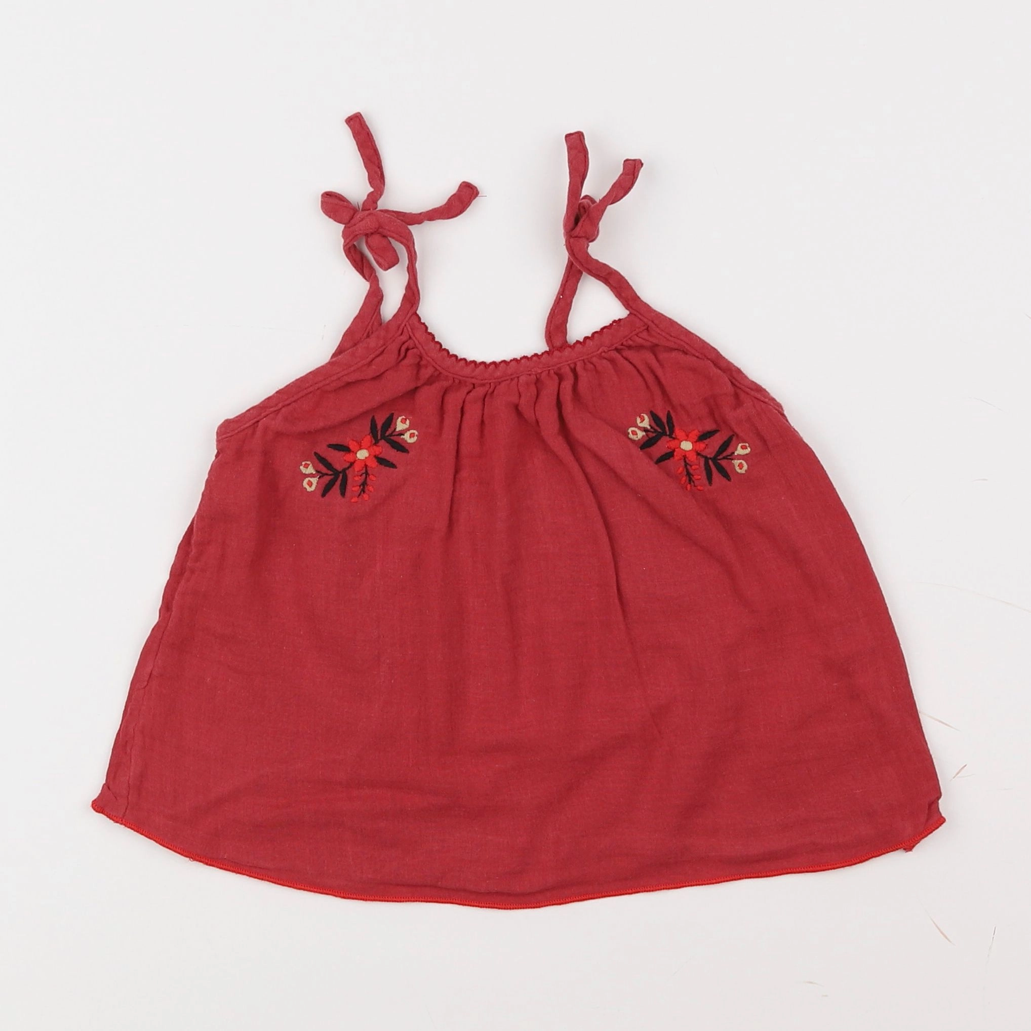 Monoprix - blouse rouge - 4 ans