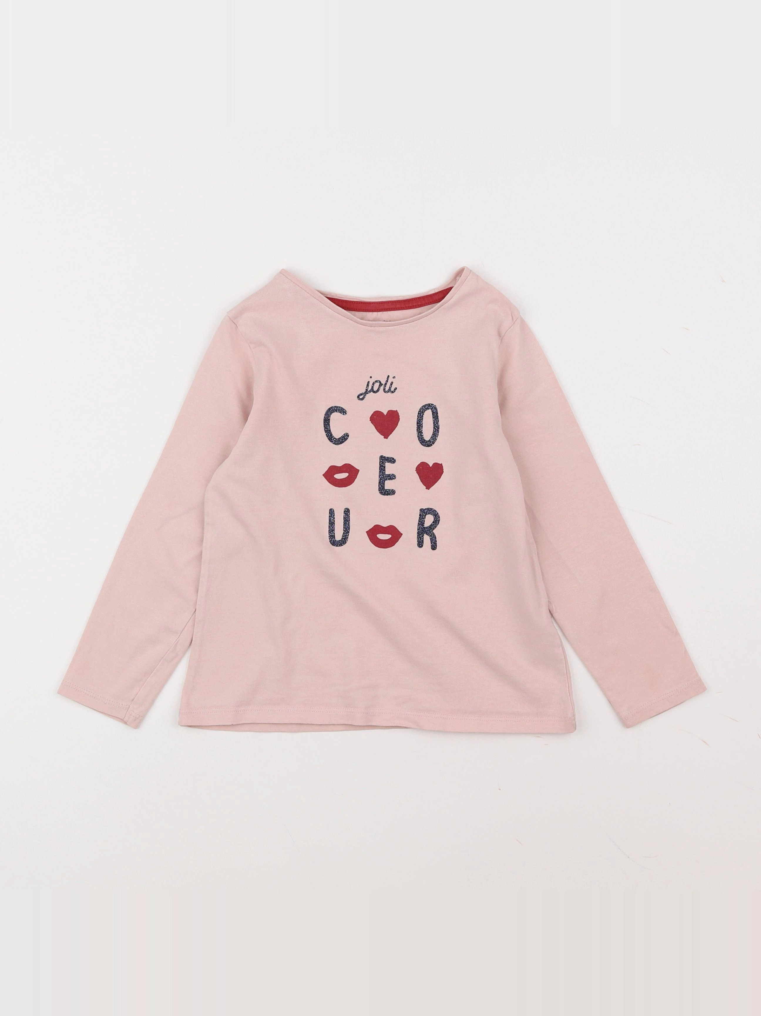 Vertbaudet - tee-shirt rose - 6 ans