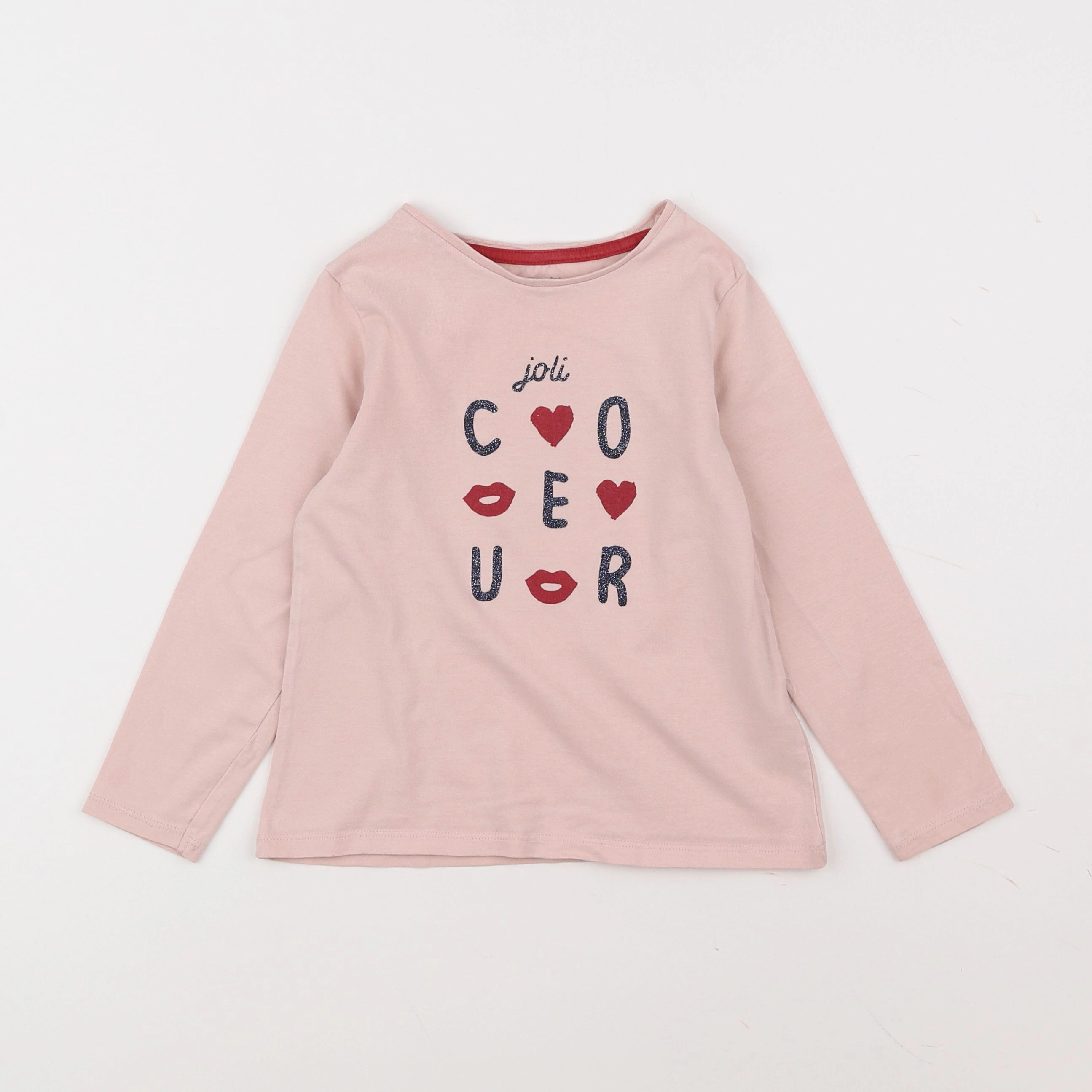 Vertbaudet - tee-shirt rose - 6 ans
