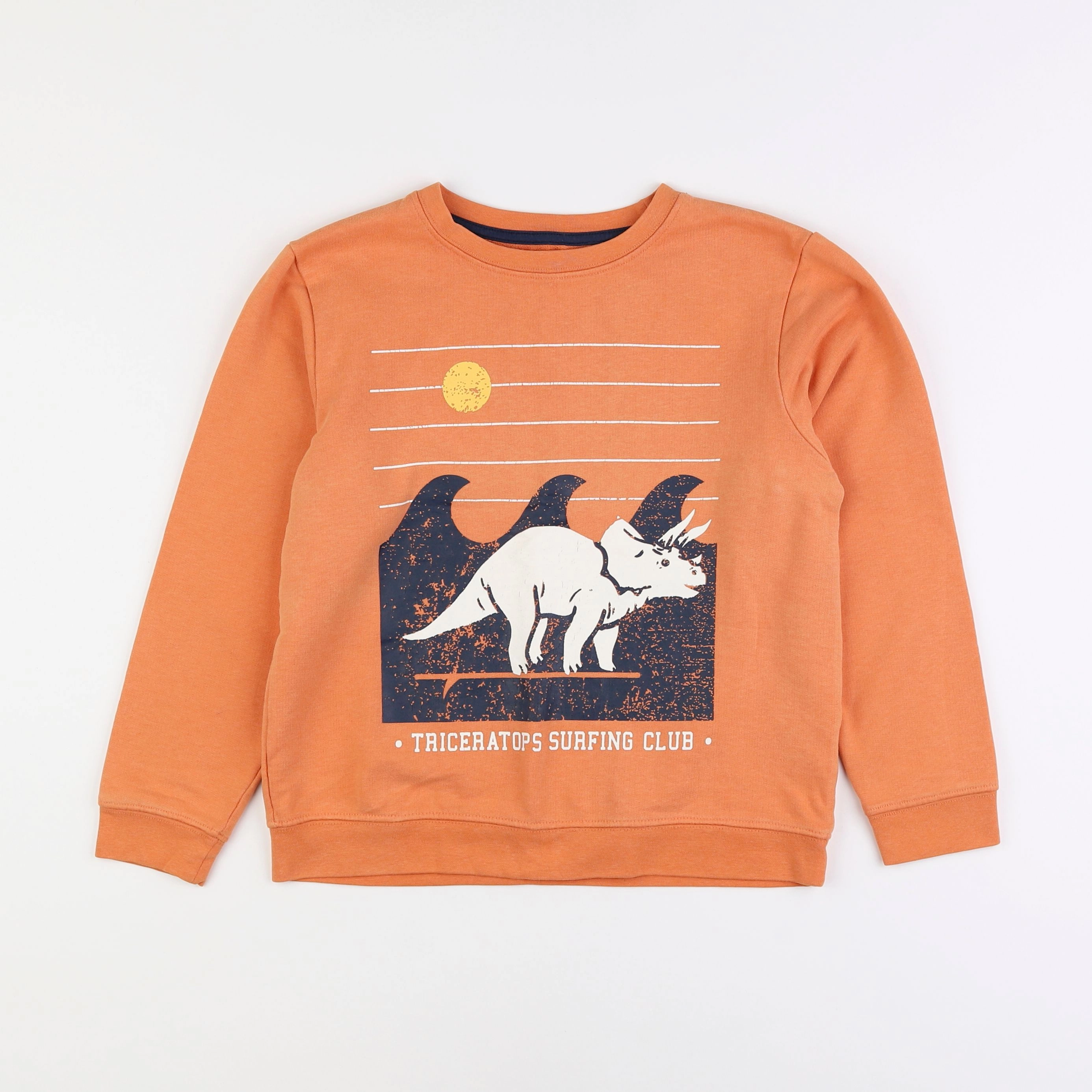 Vertbaudet - sweat orange - 10 ans