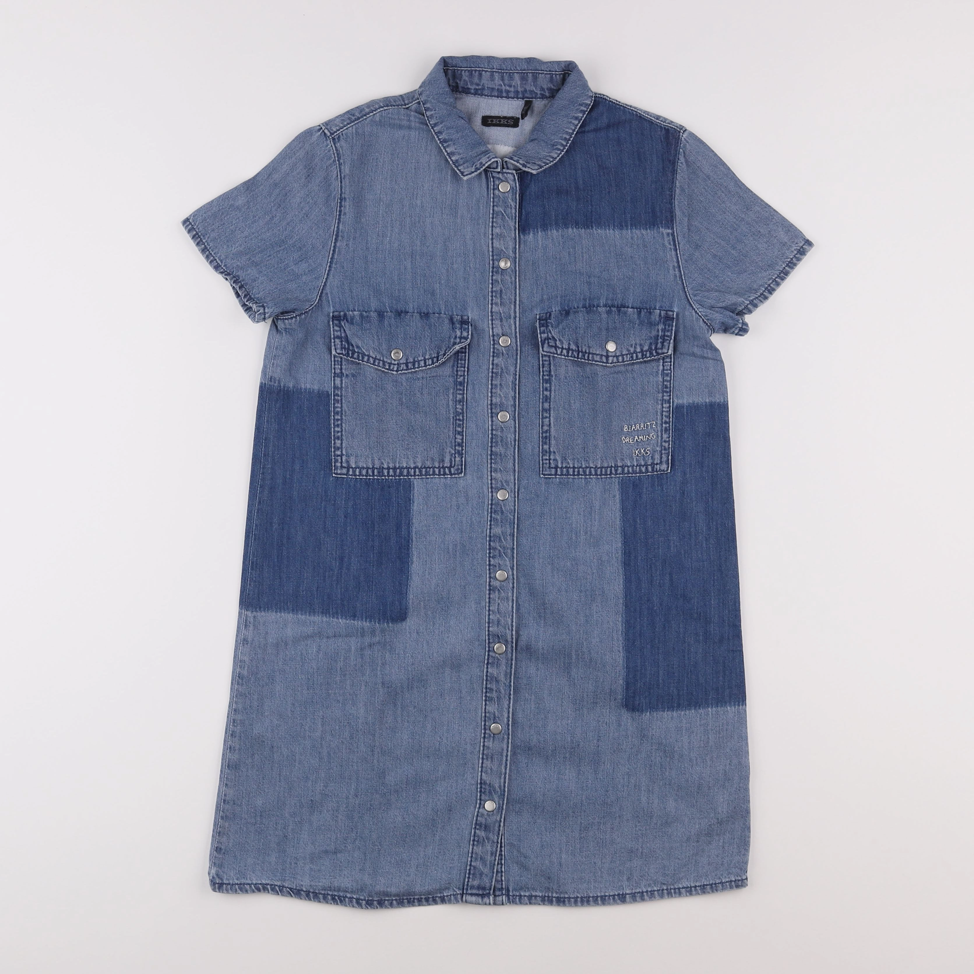 IKKS - robe imprimé au dos bleu - 10 ans