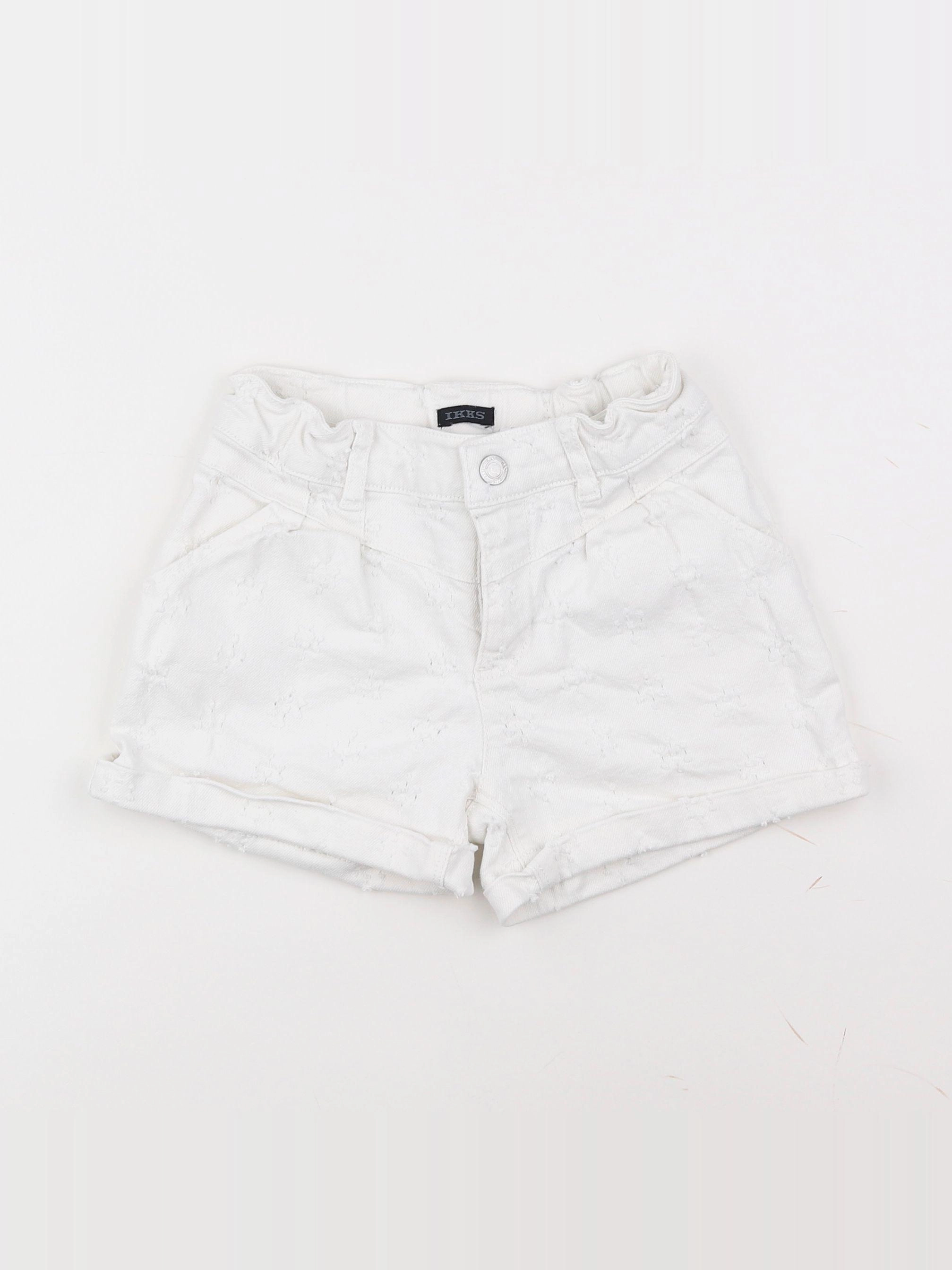 IKKS - short blanc - 8 ans