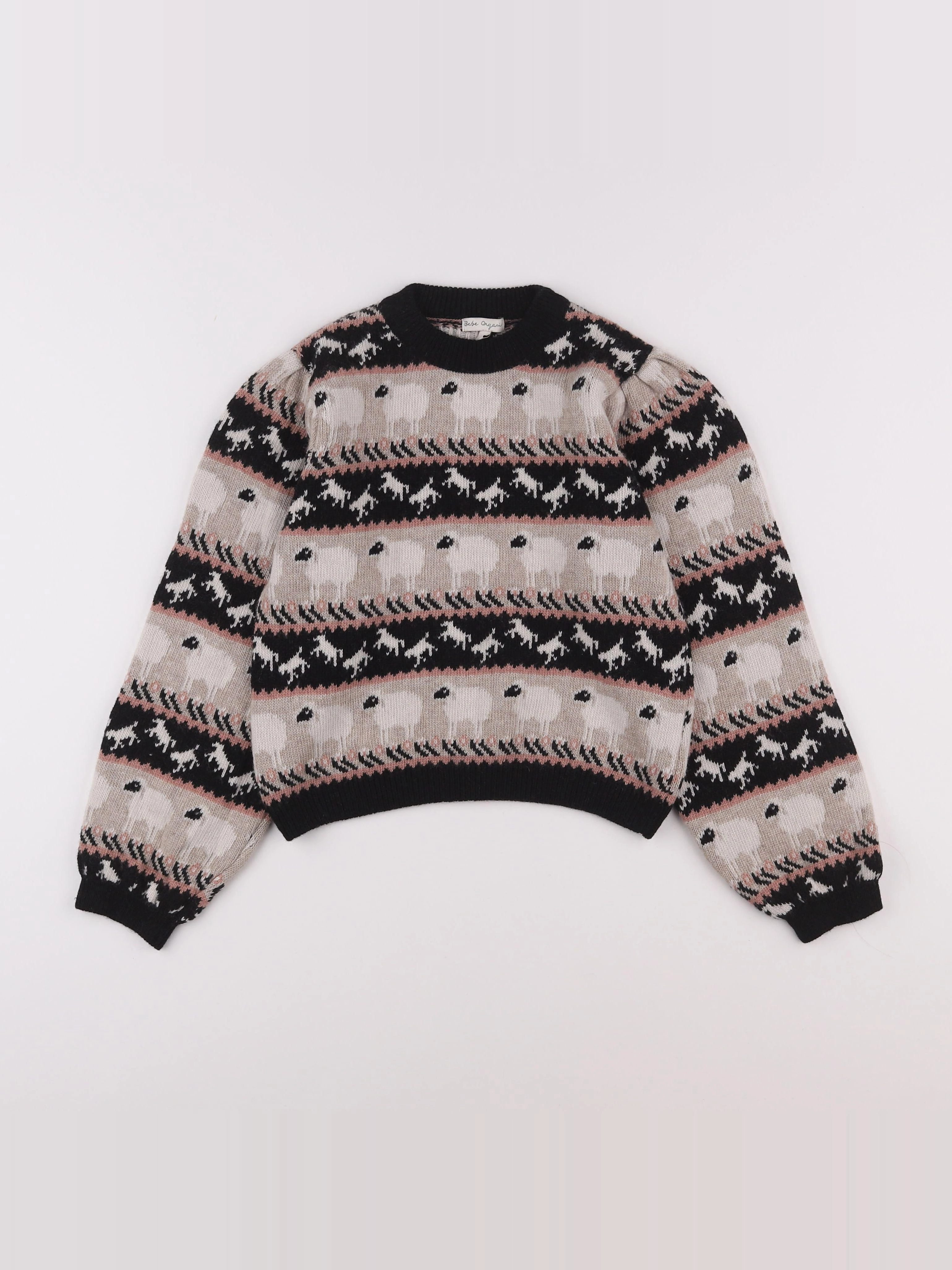 Bebe organic - pull multicolore - 8 ans