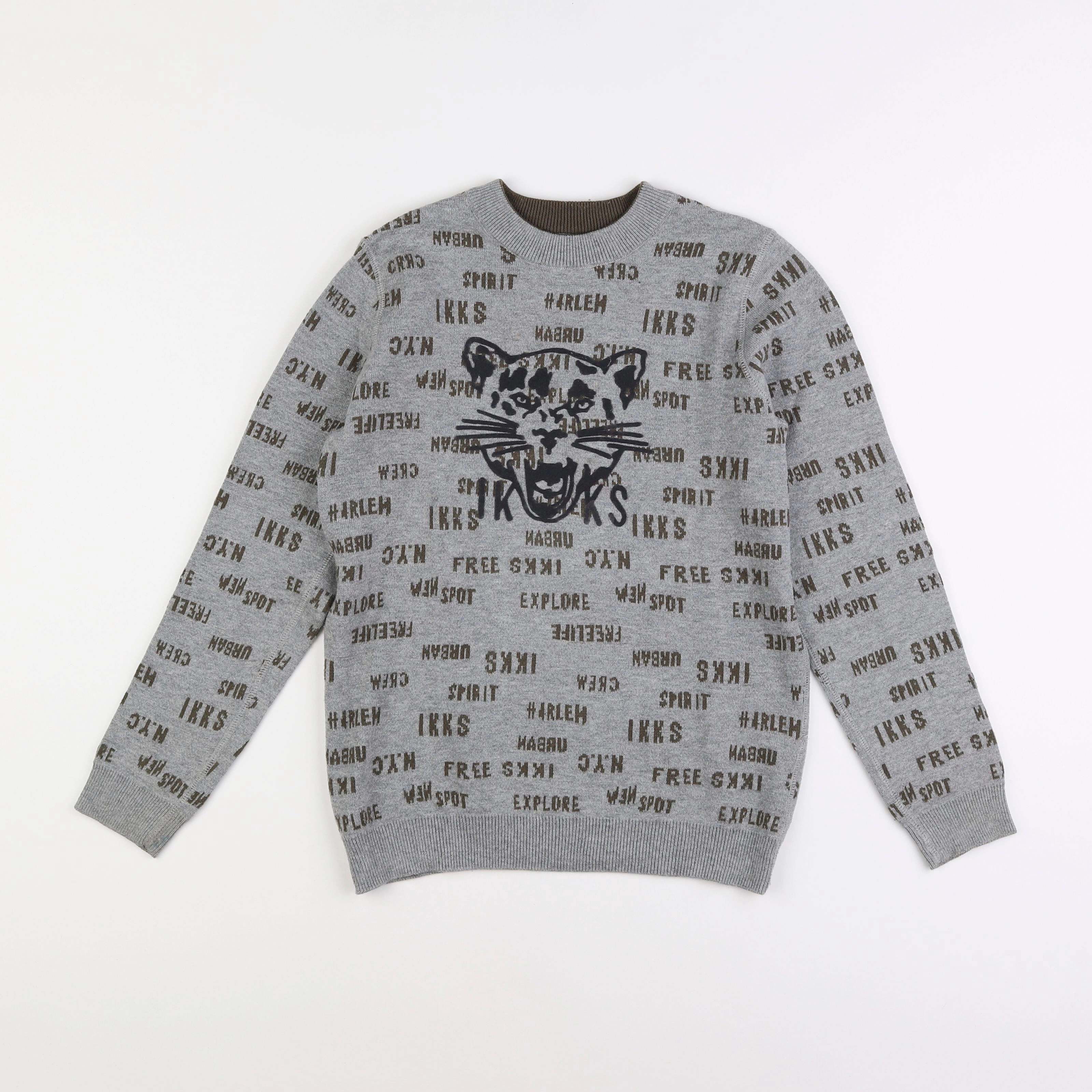 IKKS - pull gris - 10 ans