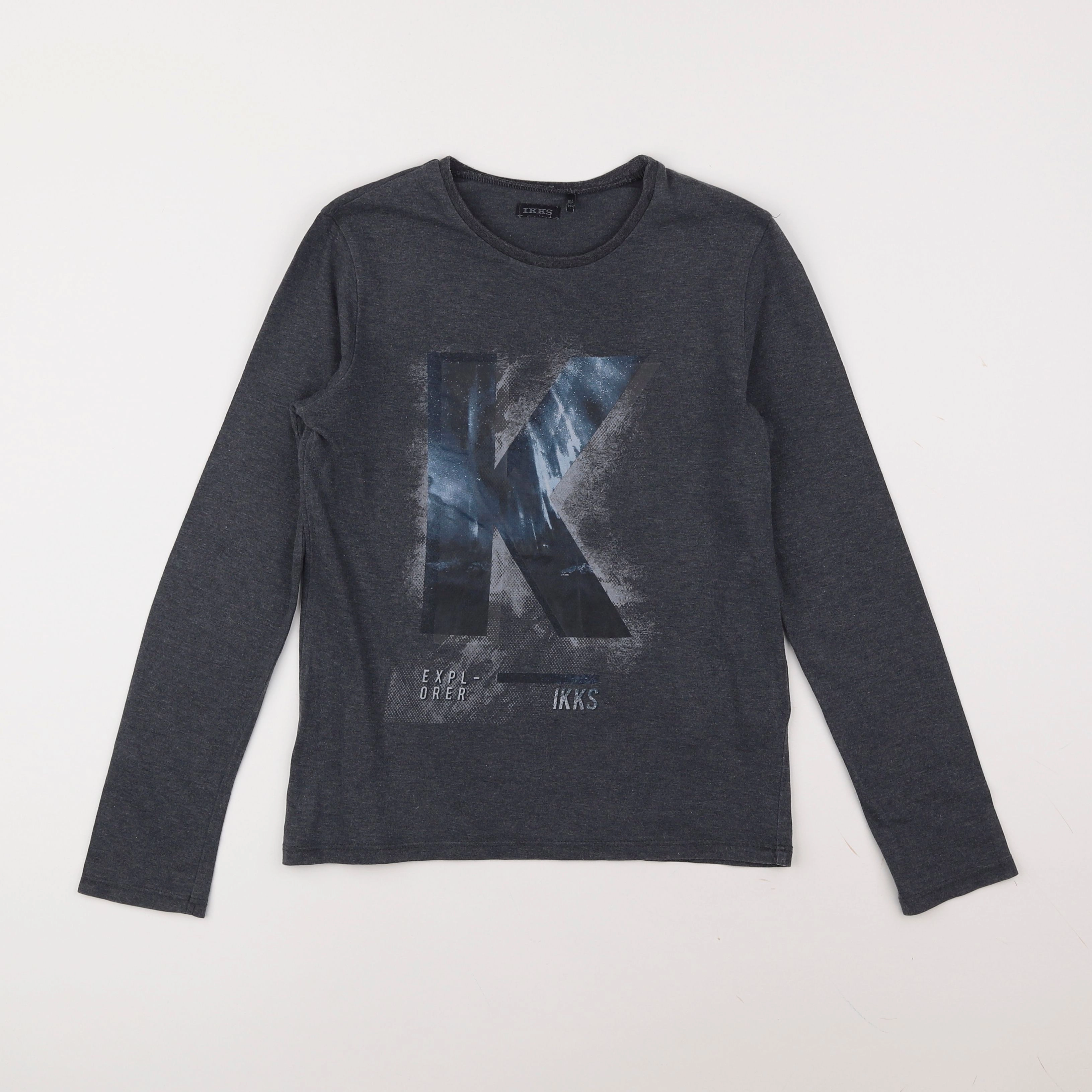 IKKS - tee-shirt gris - 10 ans