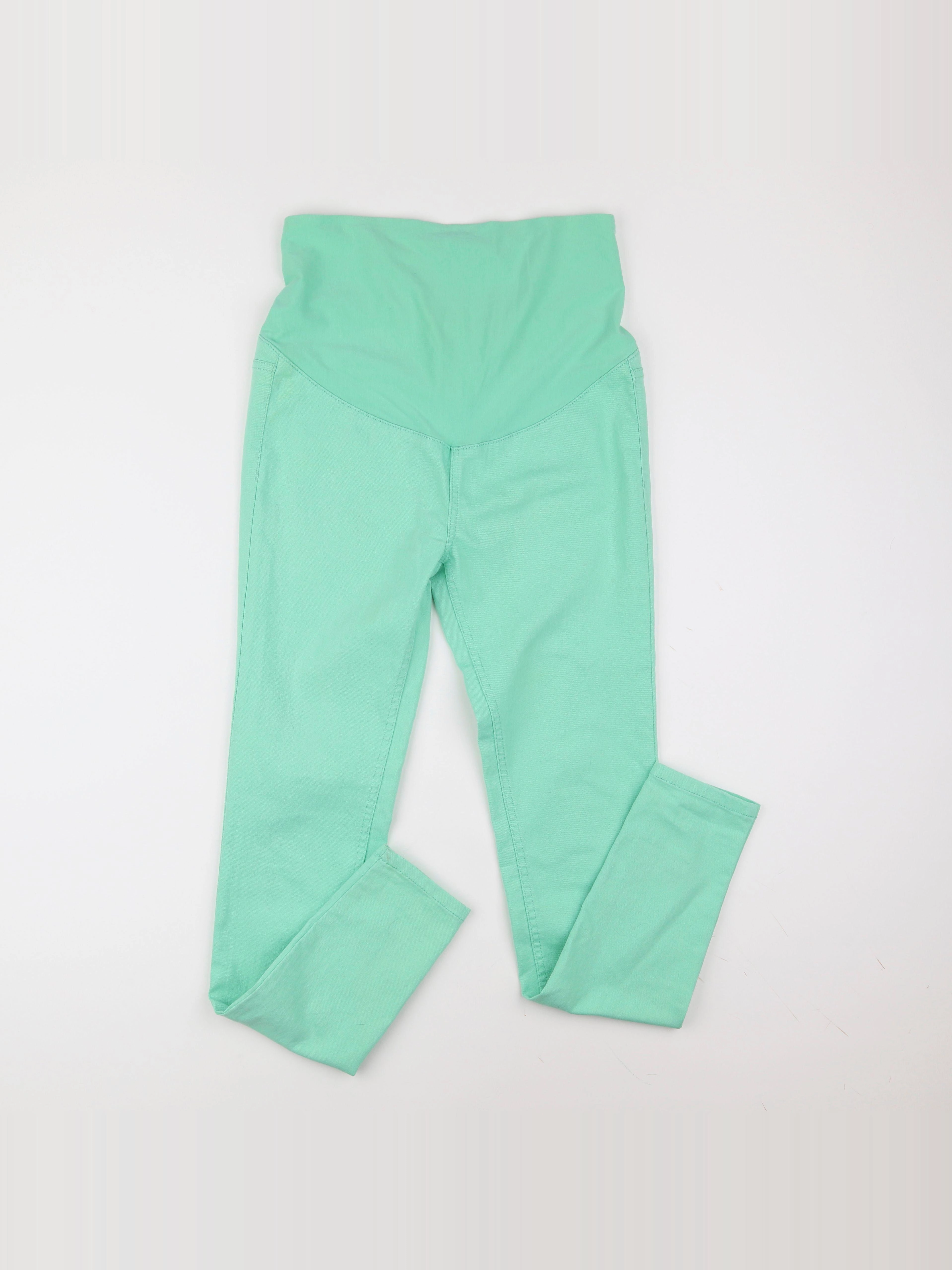 H&M - pantalon grossesse vert - 36