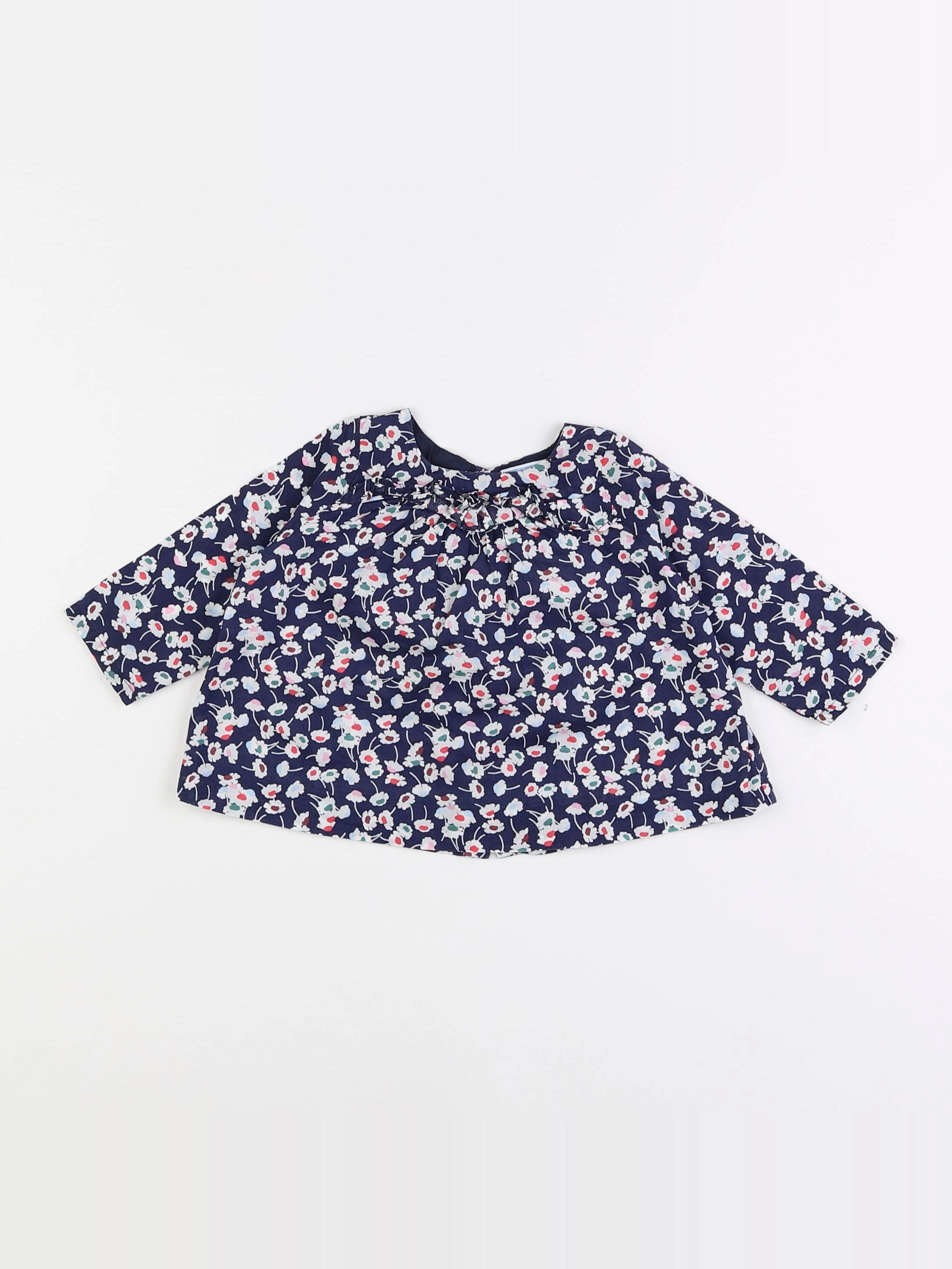 Jacadi - blouse bleu - 6 mois