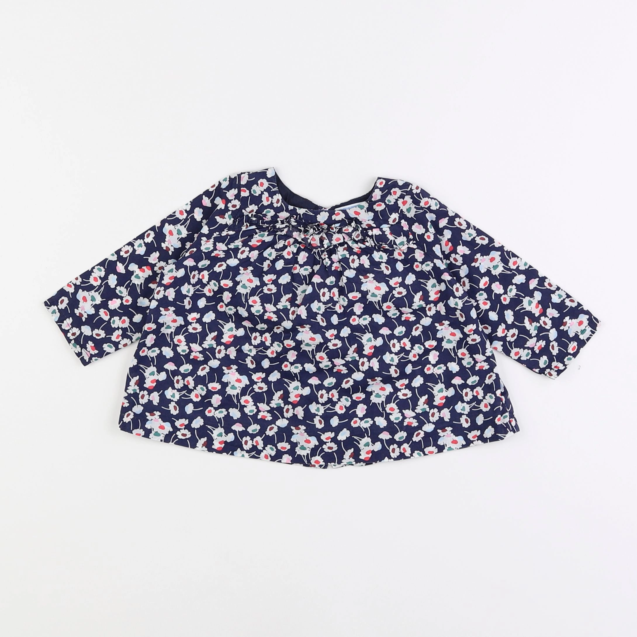 Jacadi - blouse bleu - 6 mois