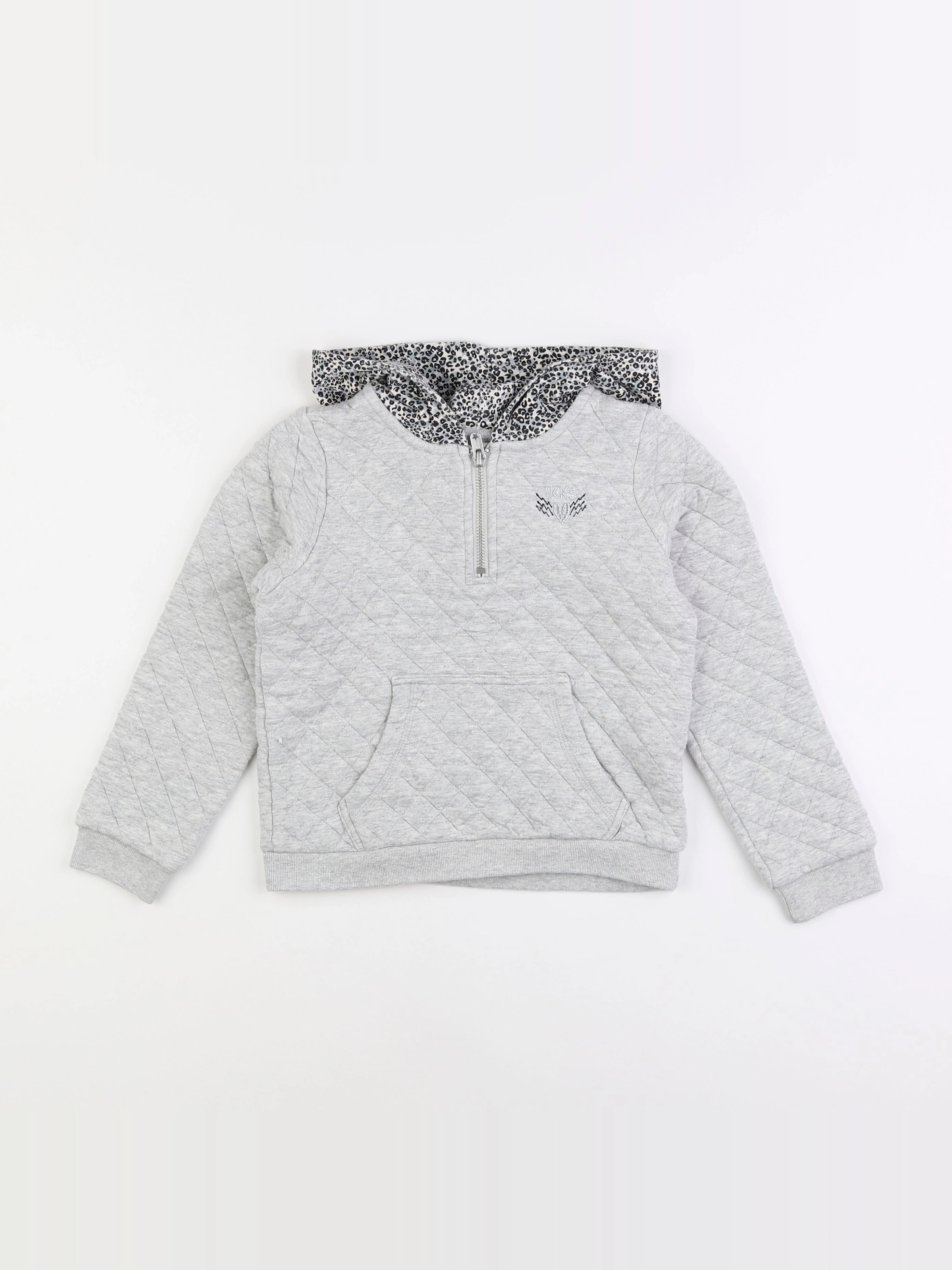 IKKS - sweat gris - 8 ans