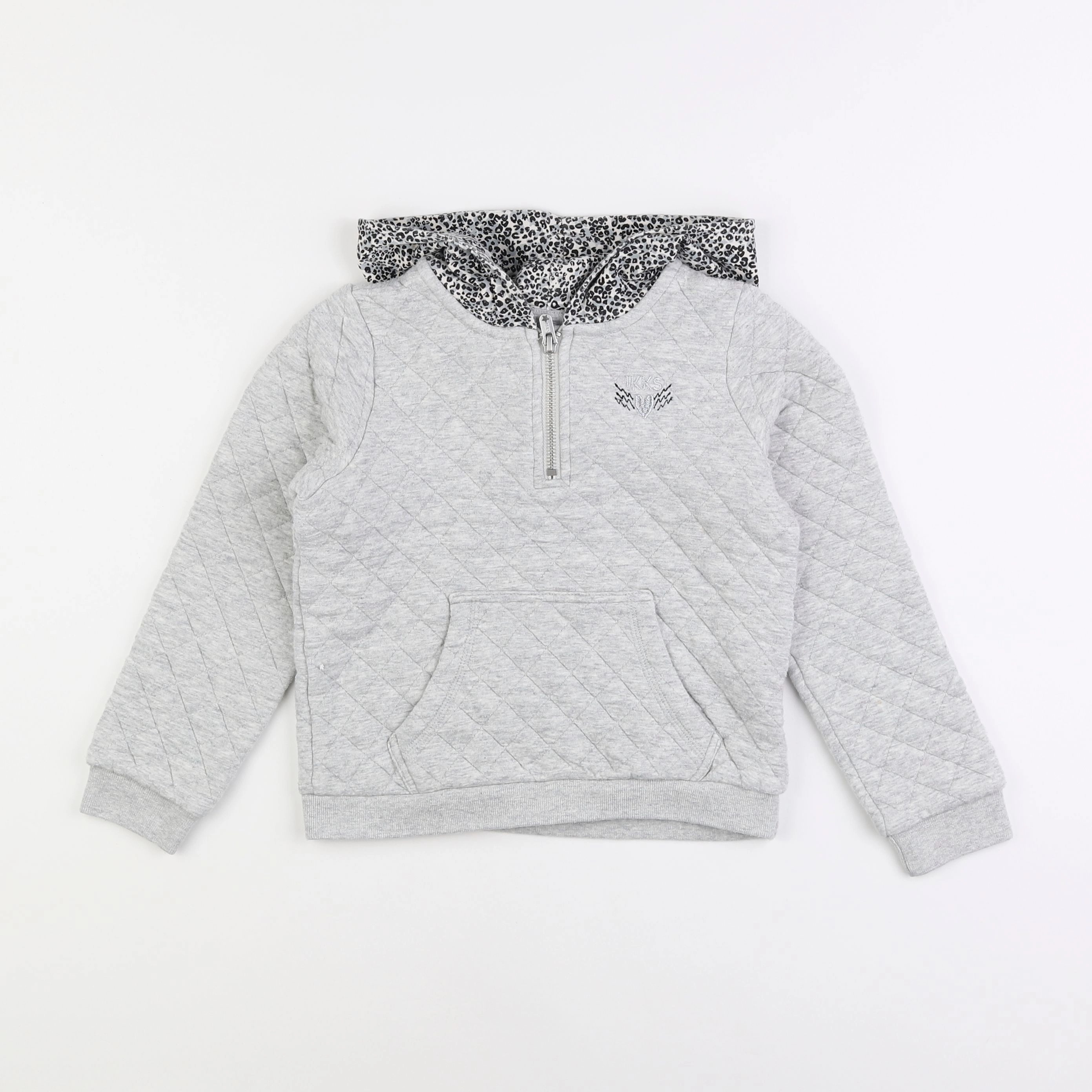 IKKS - sweat gris - 8 ans