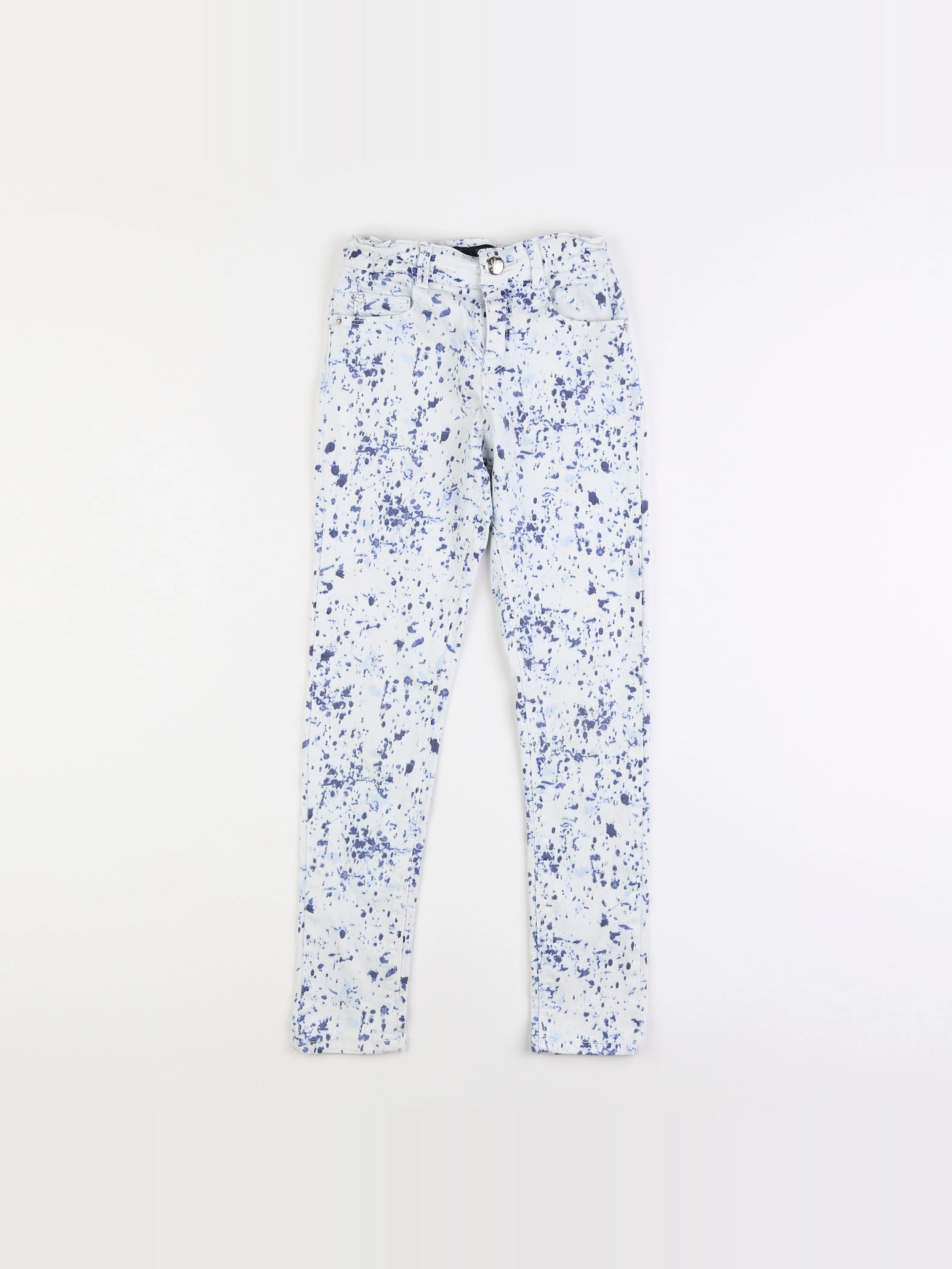 IKKS - pantalon blanc, bleu - 8 ans