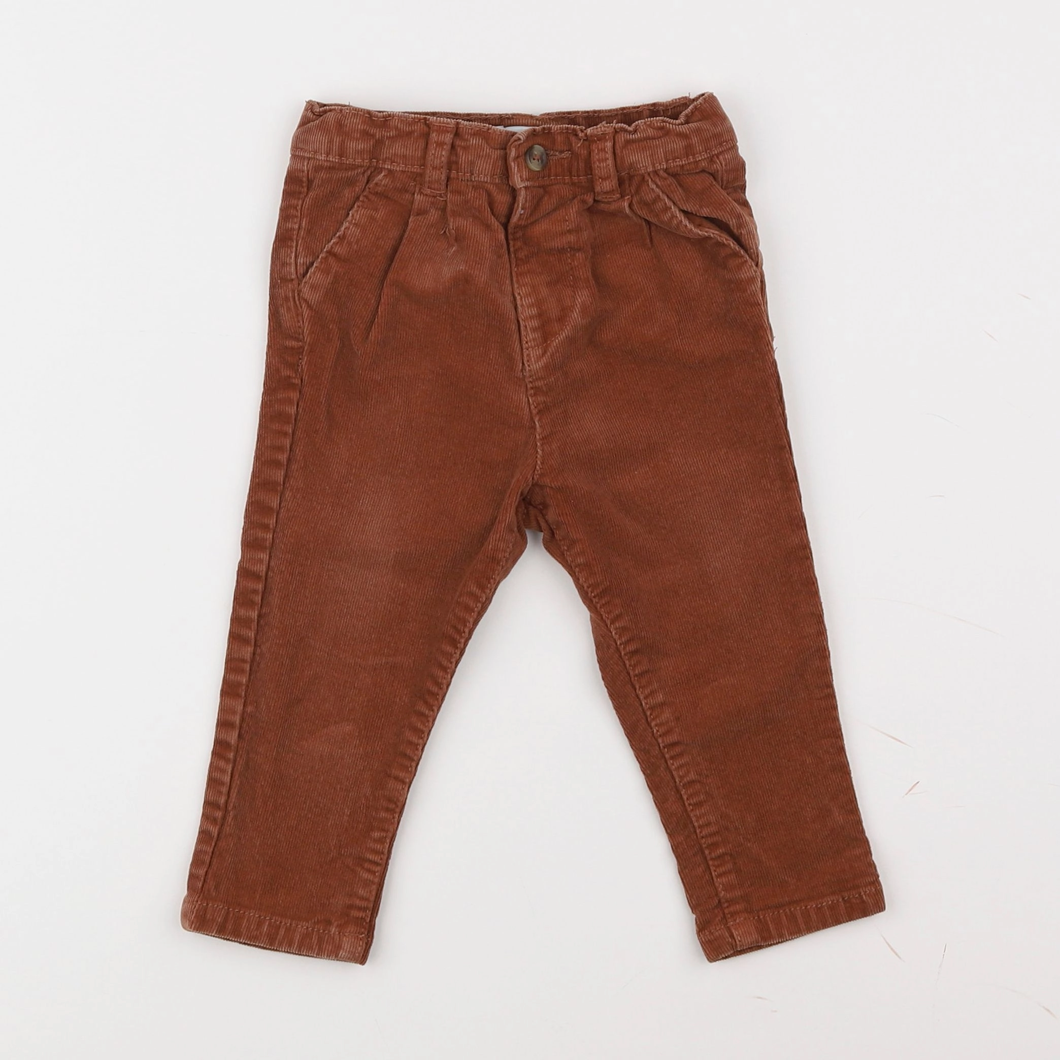 Vertbaudet - pantalon marron - 12 mois