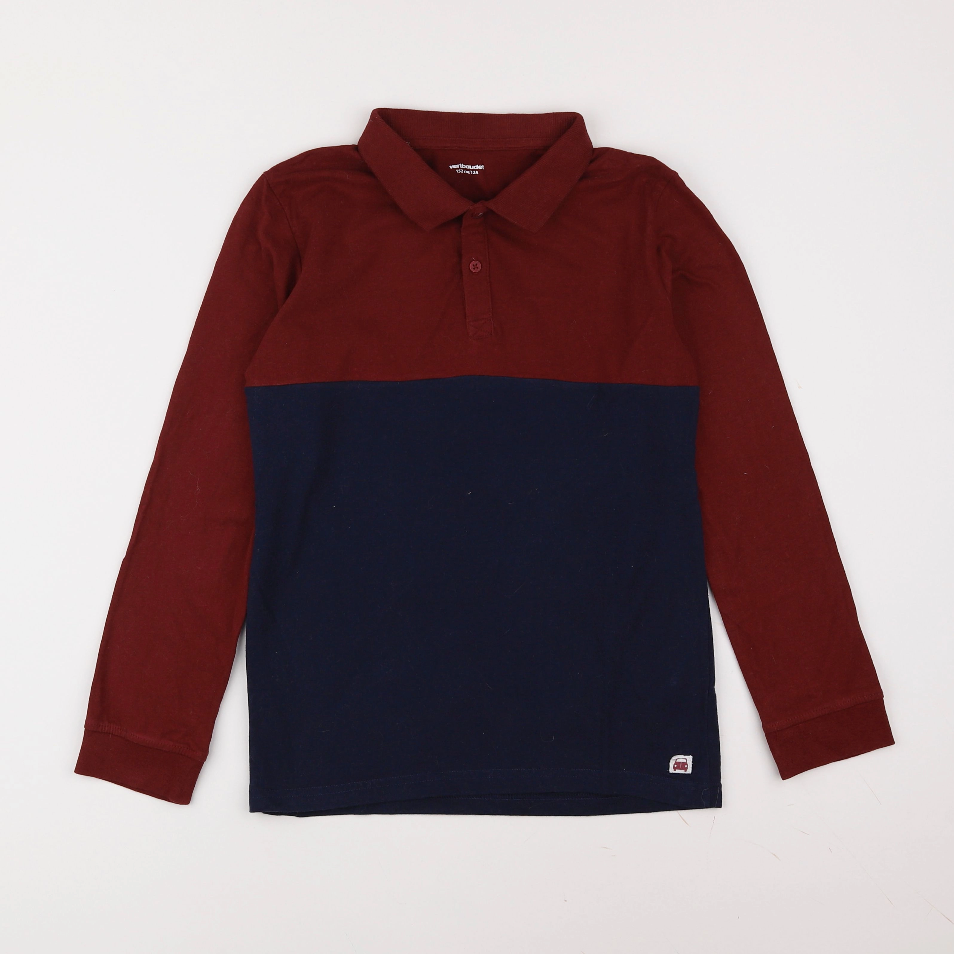 Vertbaudet - polo bleu, rouge - 12 ans