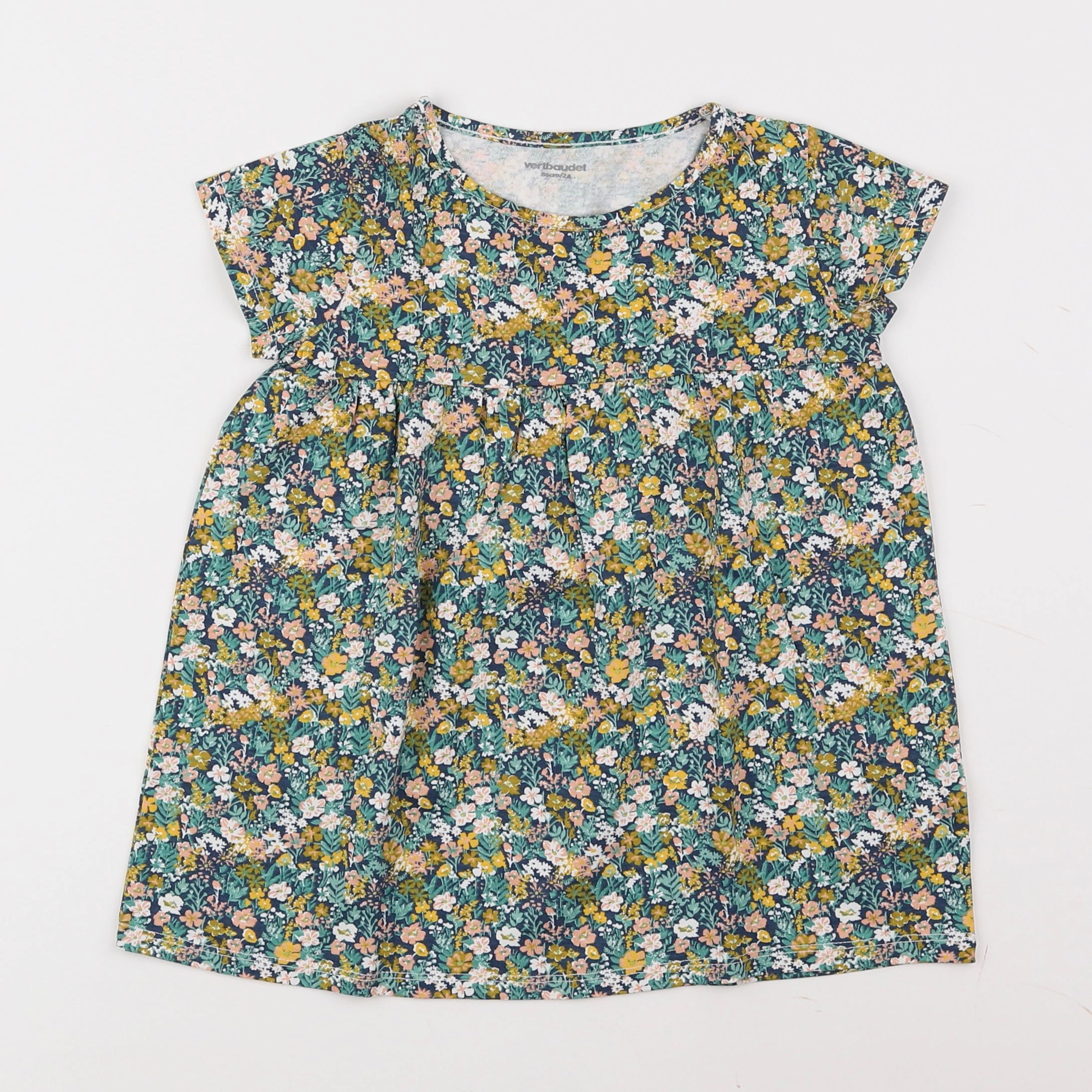Vertbaudet - robe vert - 2 ans