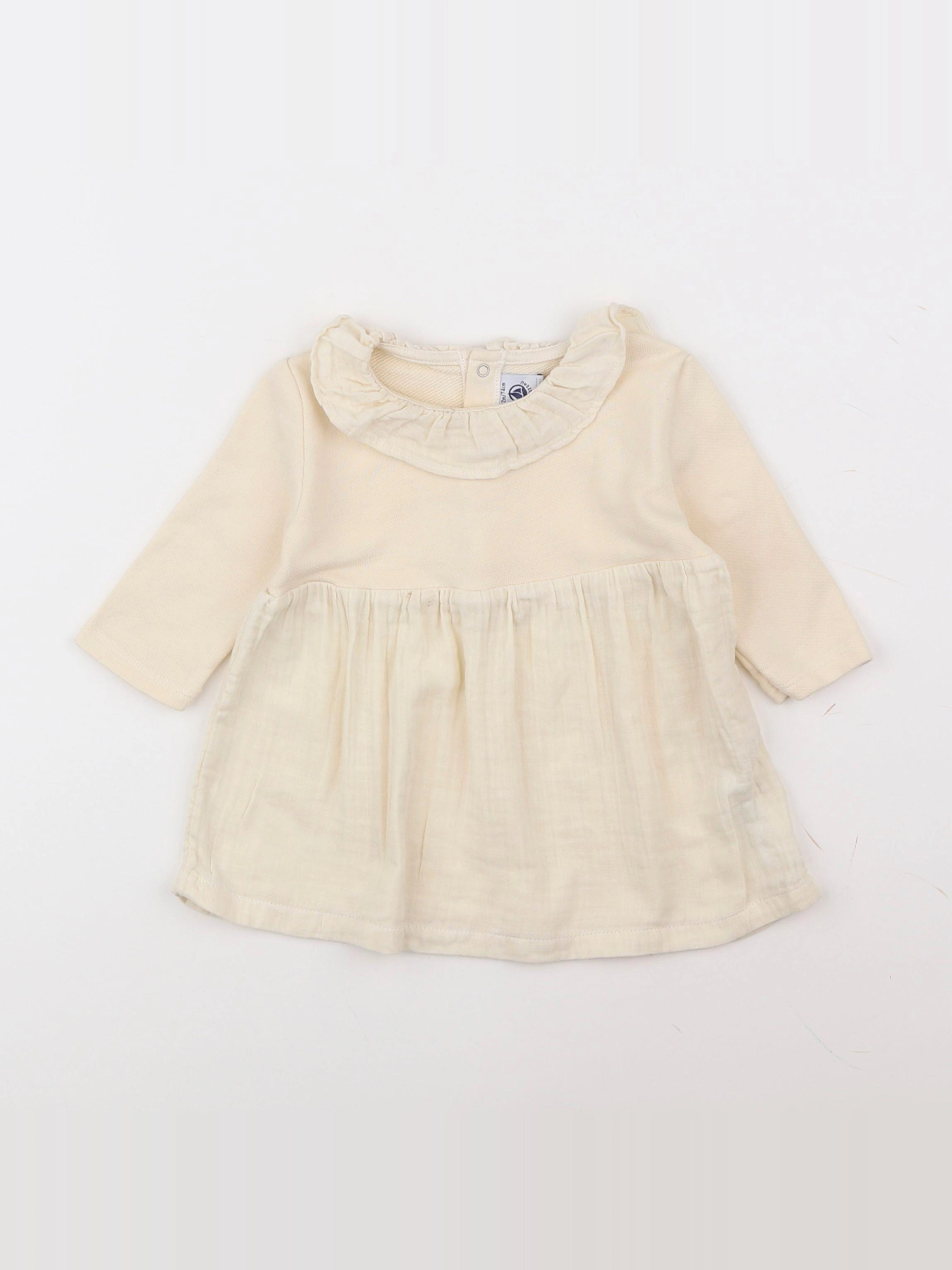 Petit Bateau - robe beige - 12 mois