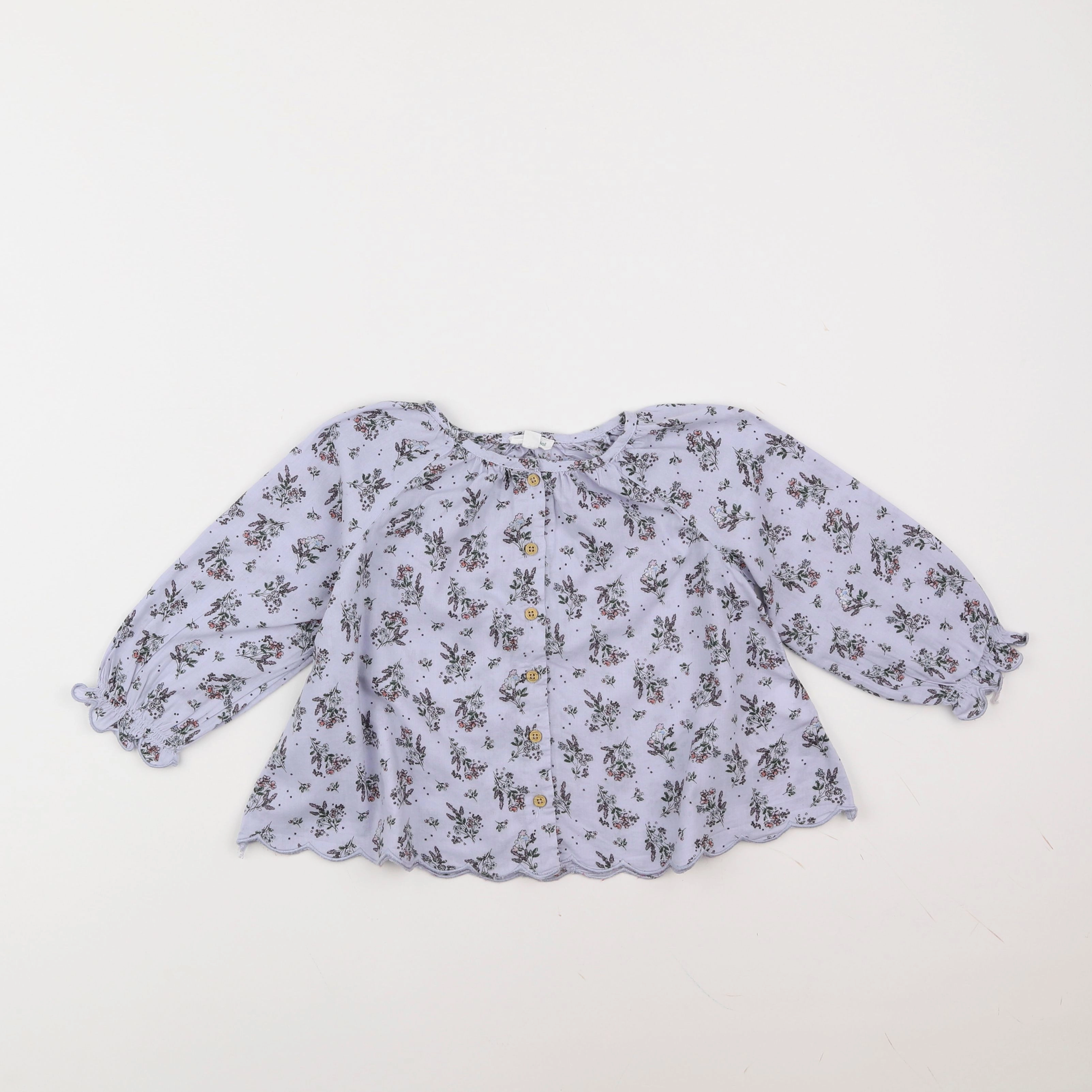 Vertbaudet - blouse bleu - 2 ans