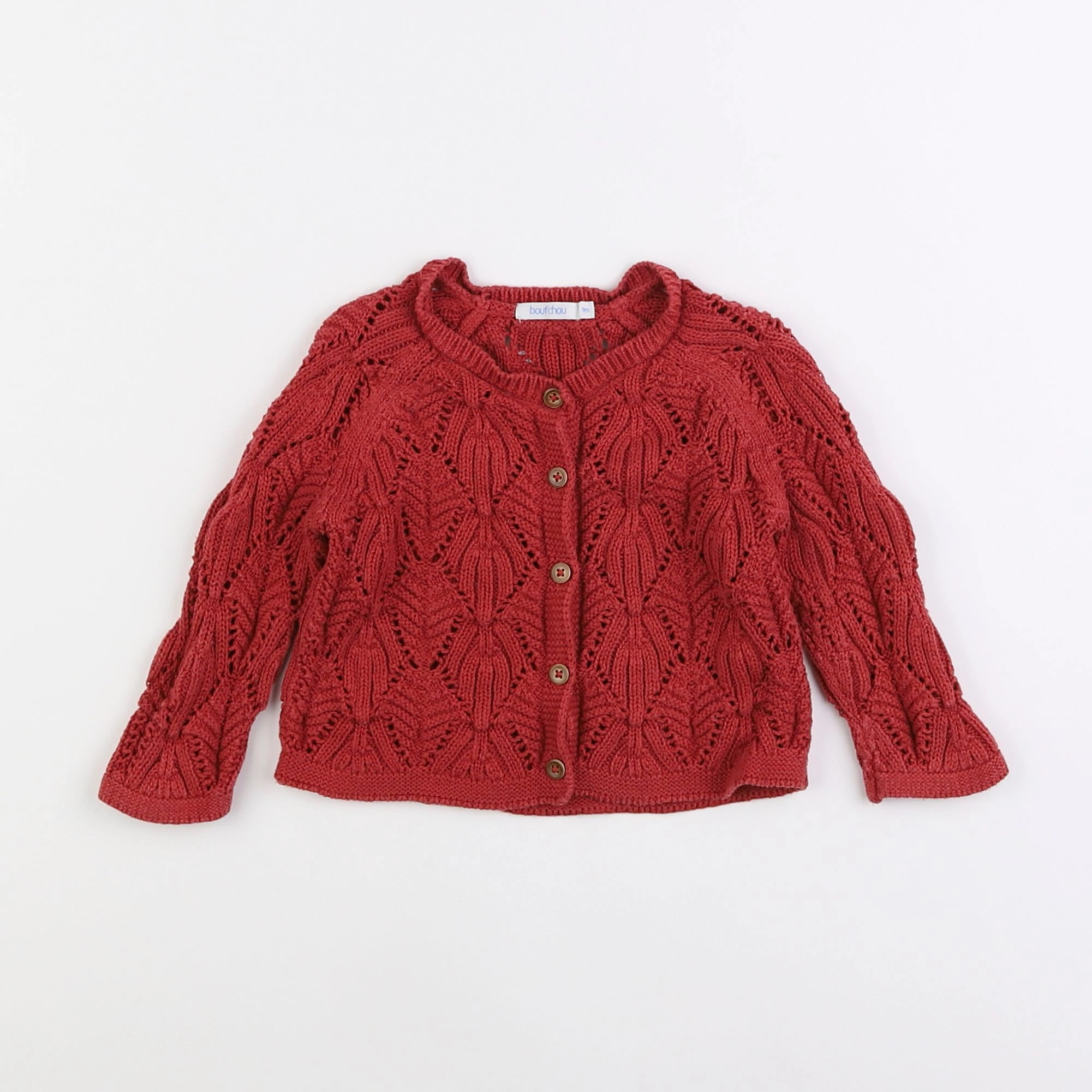 Boutchou - gilet rouge - 9 mois