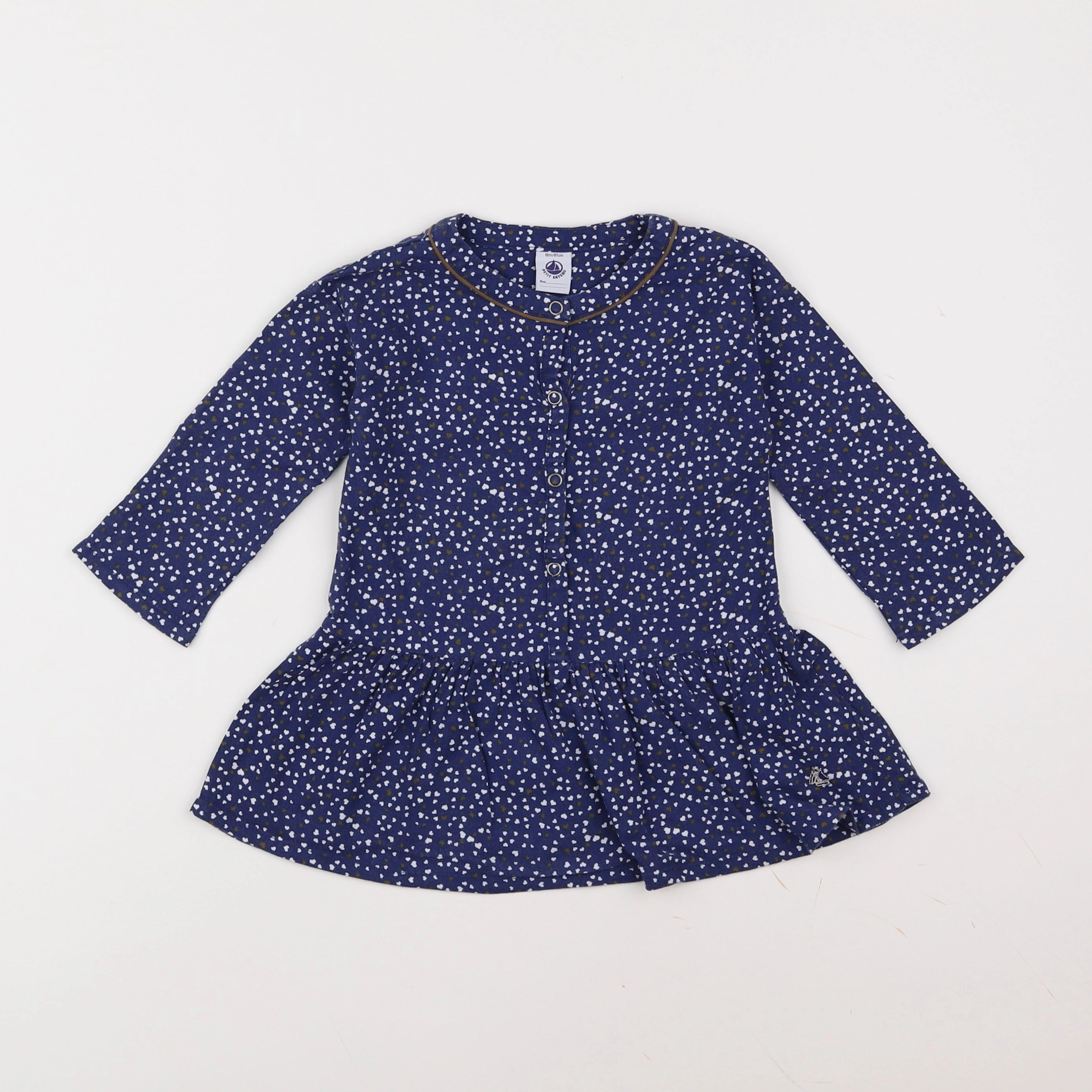 Petit Bateau - robe bleu - 18 mois