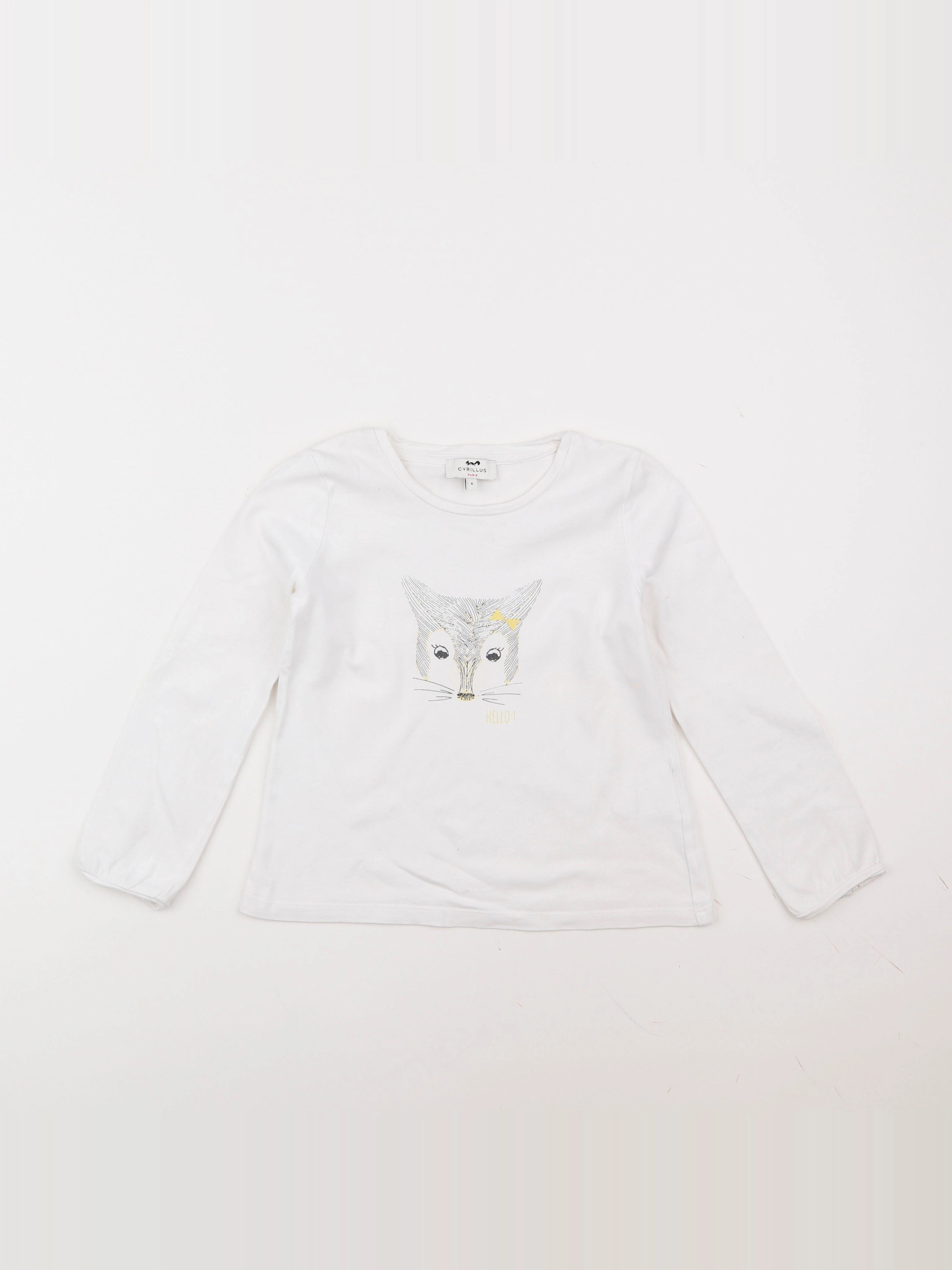 Cyrillus - tee-shirt blanc - 6 ans