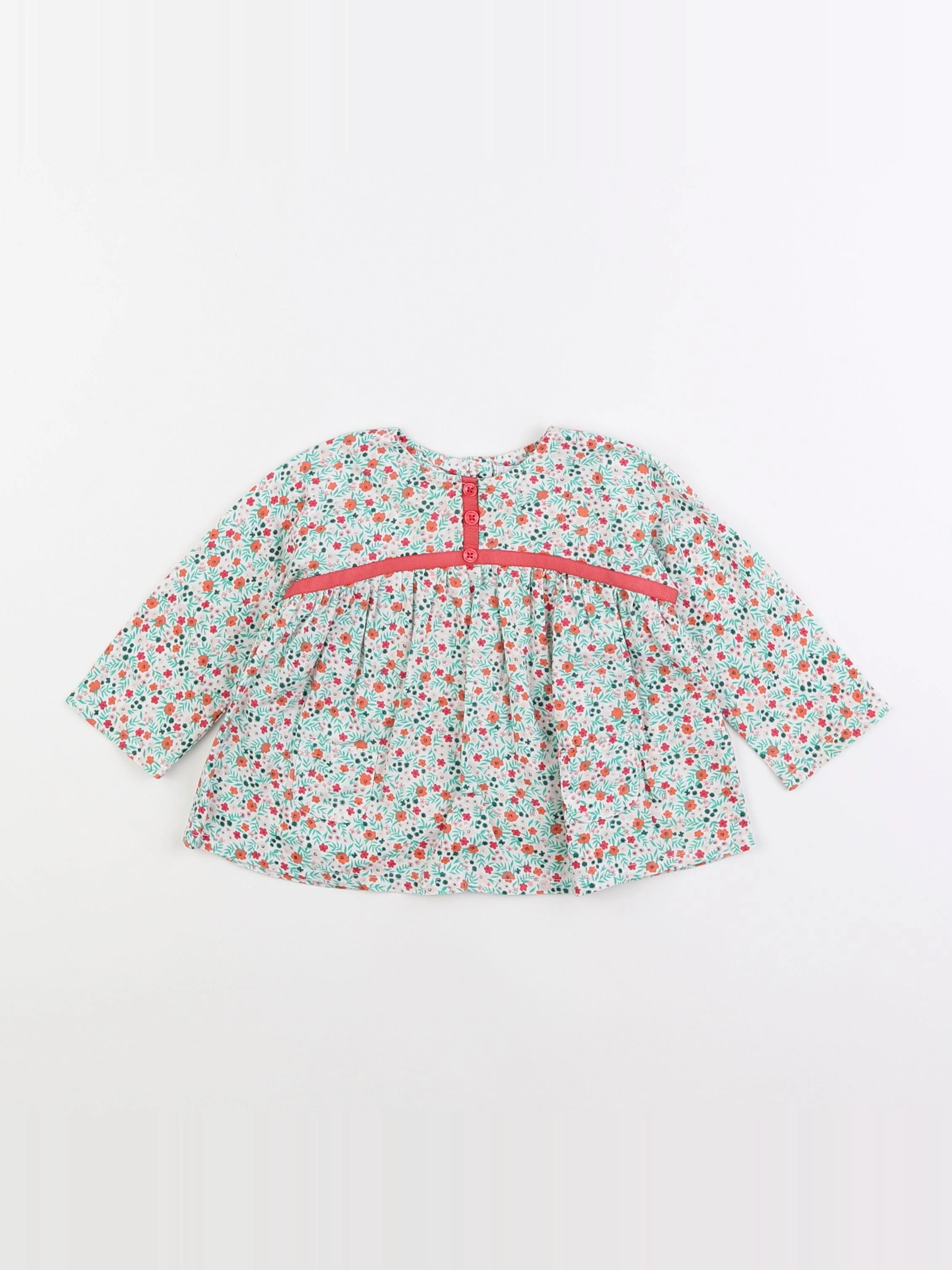Vertbaudet - blouse multicolore - 6 mois