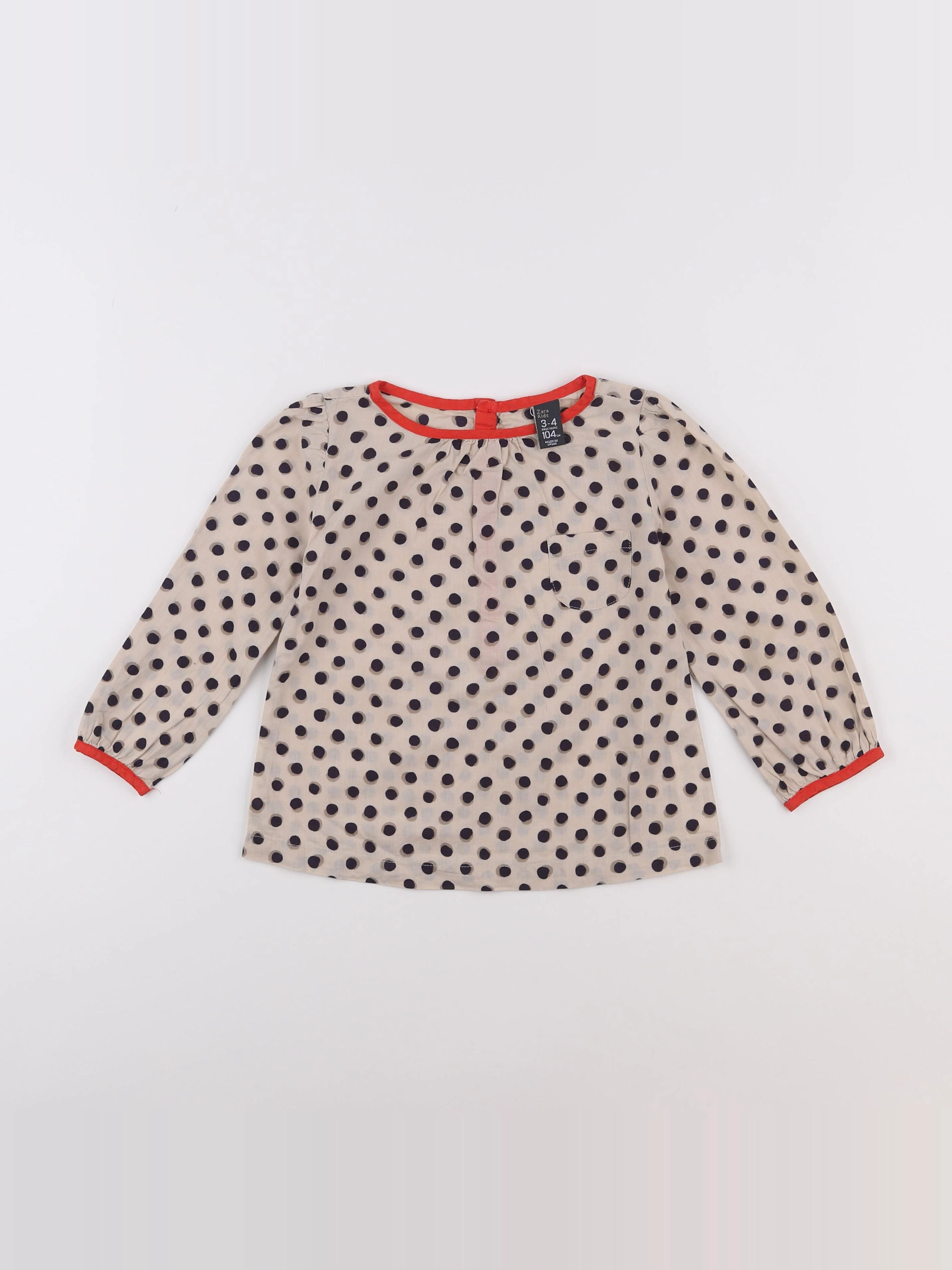 Zara - blouse beige - 3/4 ans