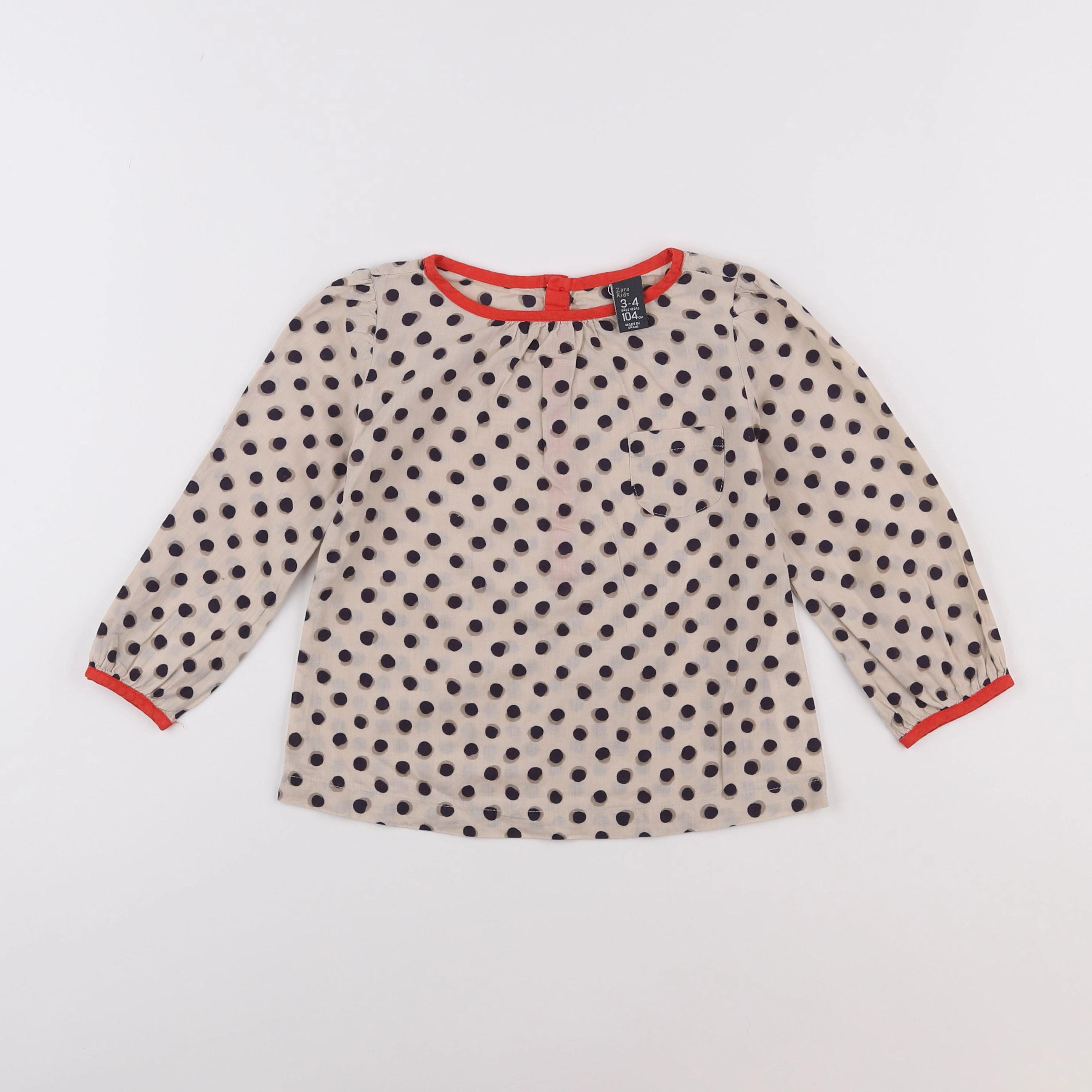 Zara - blouse beige - 3/4 ans