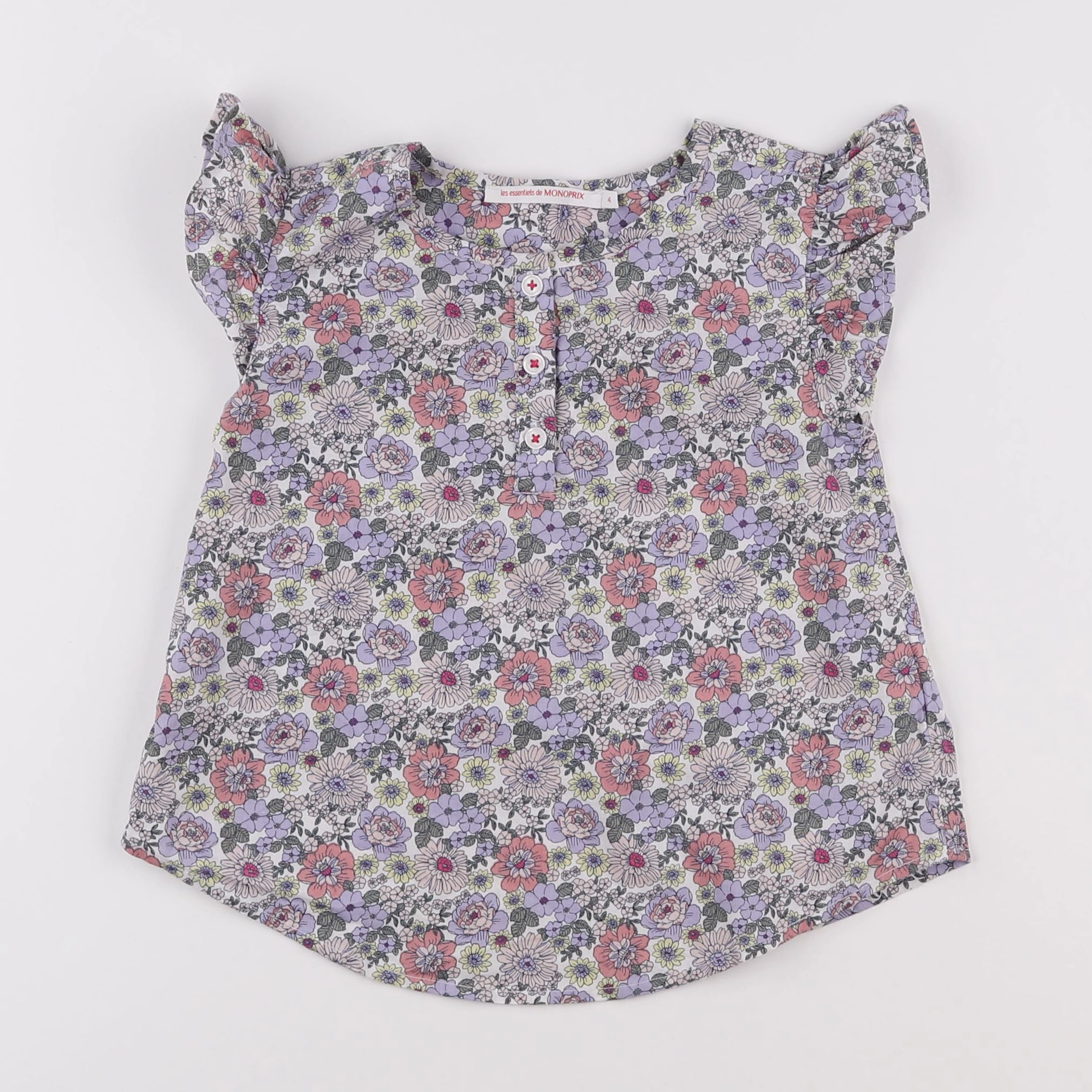 Monoprix - blouse multicolore - 4 ans