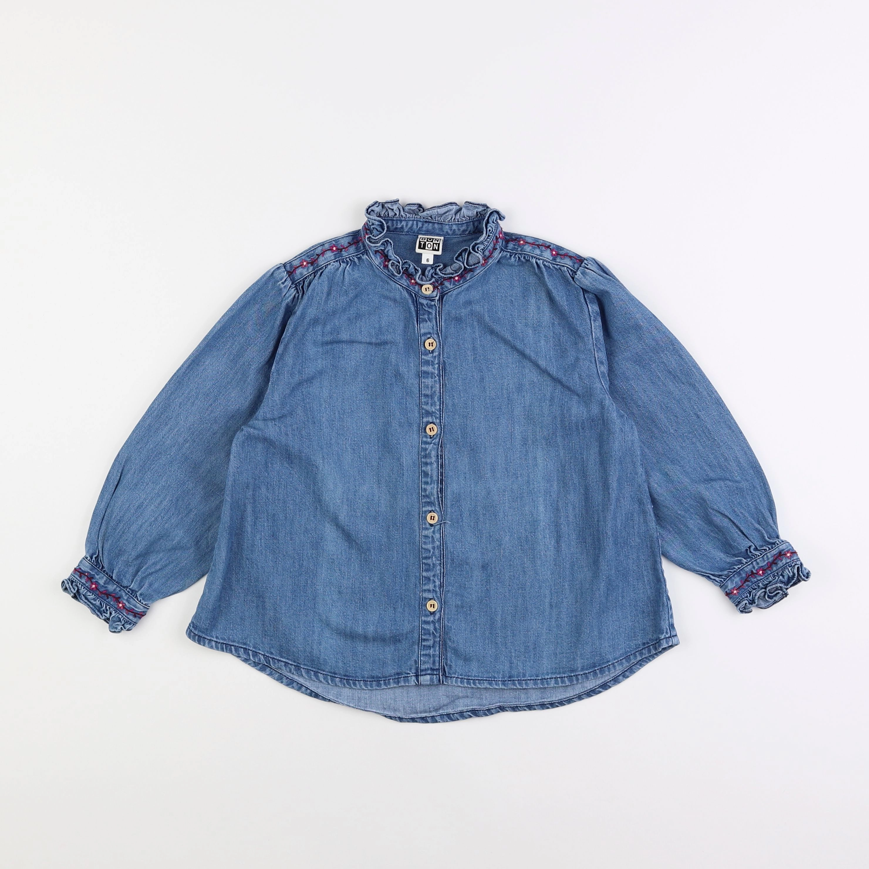 Bonton - blouse bleu - 6 ans