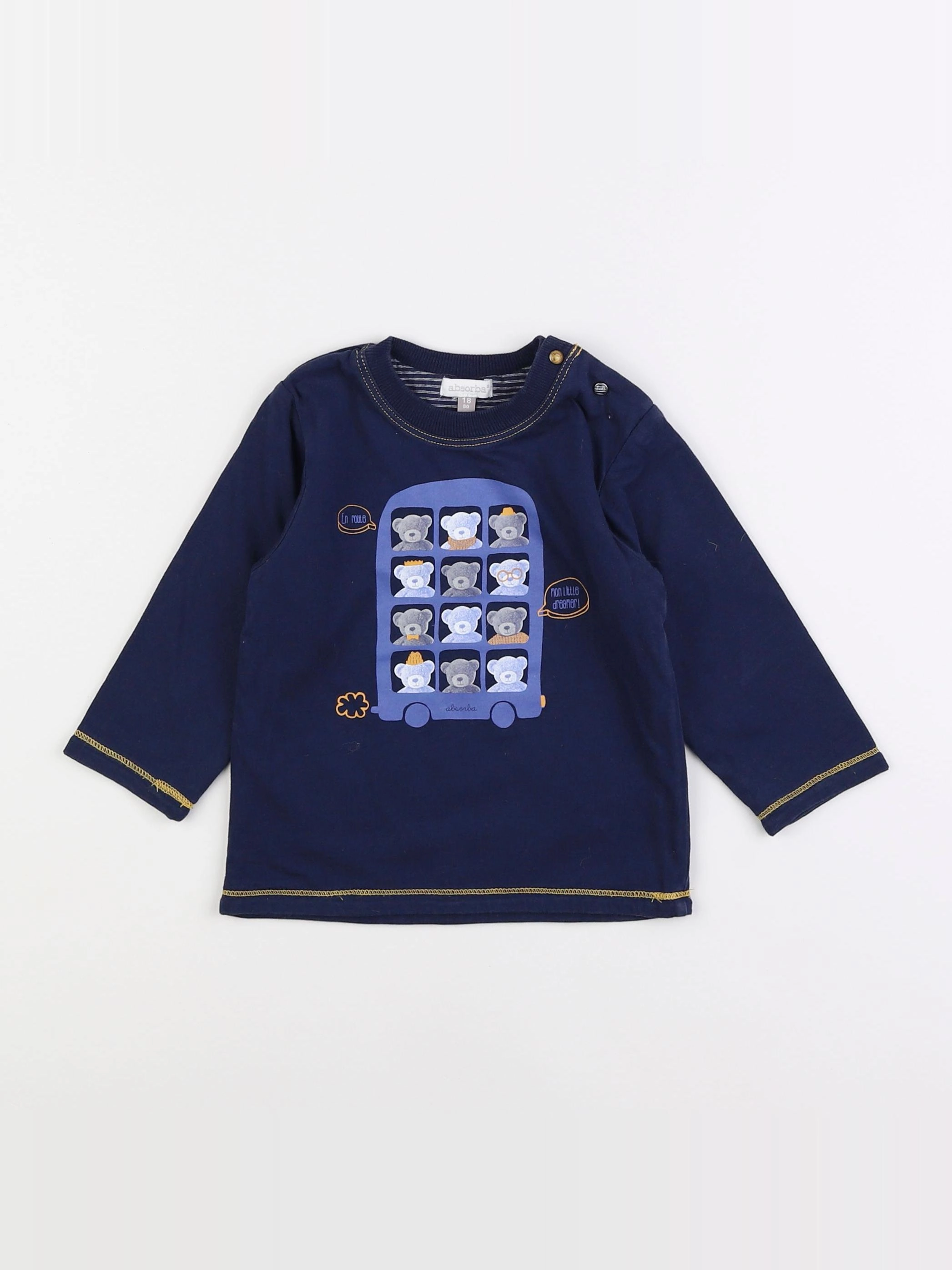 Absorba - tee-shirt bleu - 18 mois