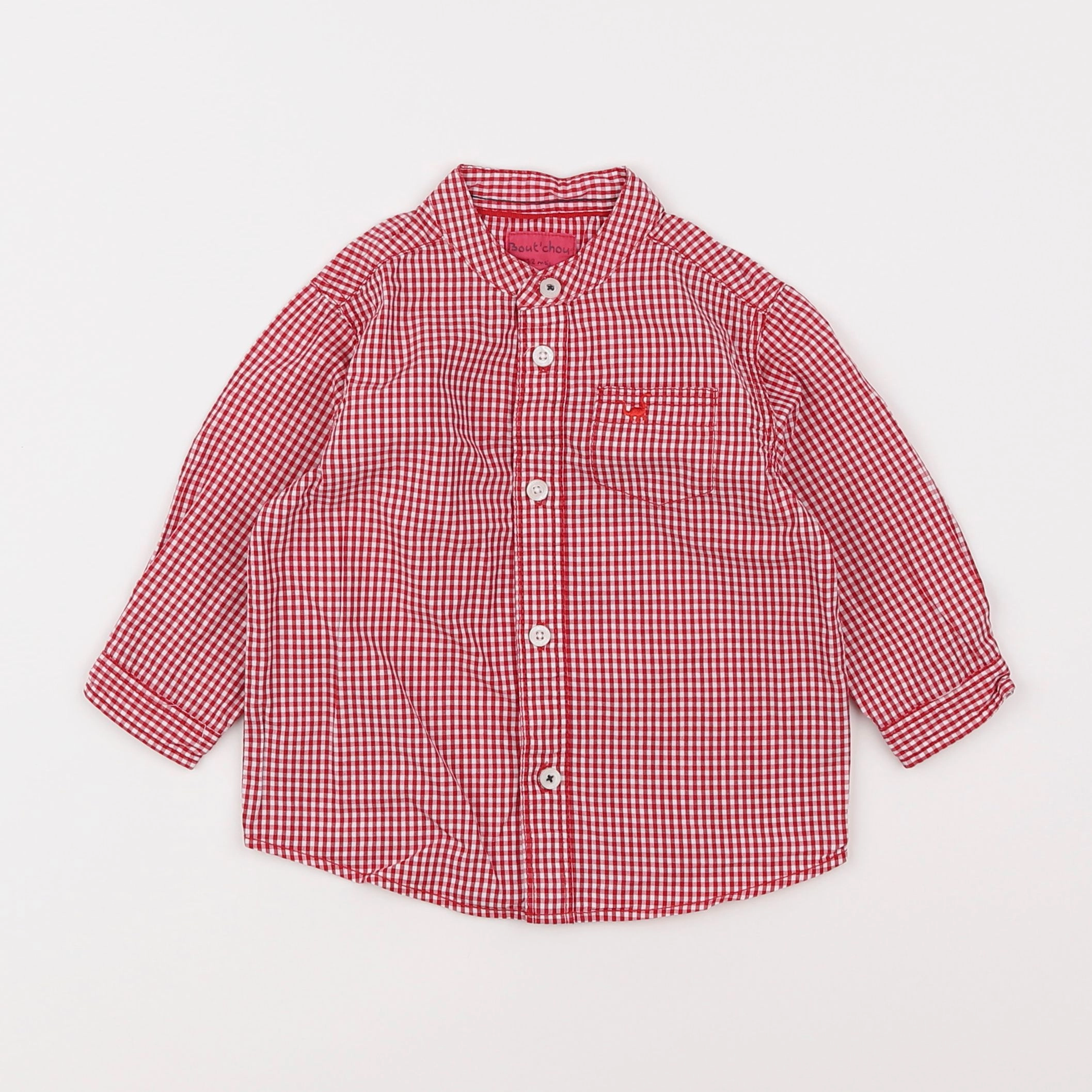 Boutchou - chemise rouge - 12 mois