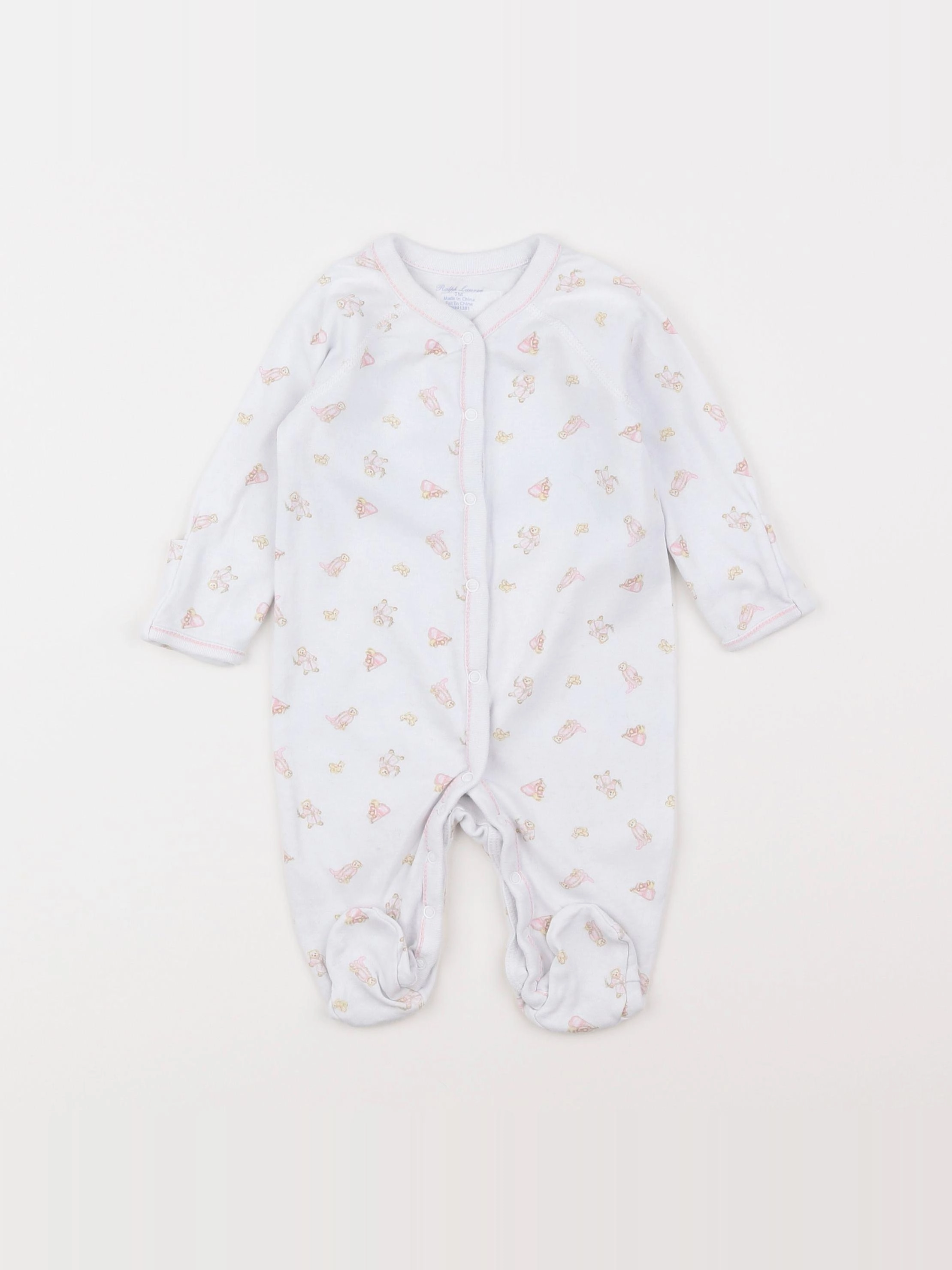 Ralph Lauren - pyjama coton blanc - 3 mois