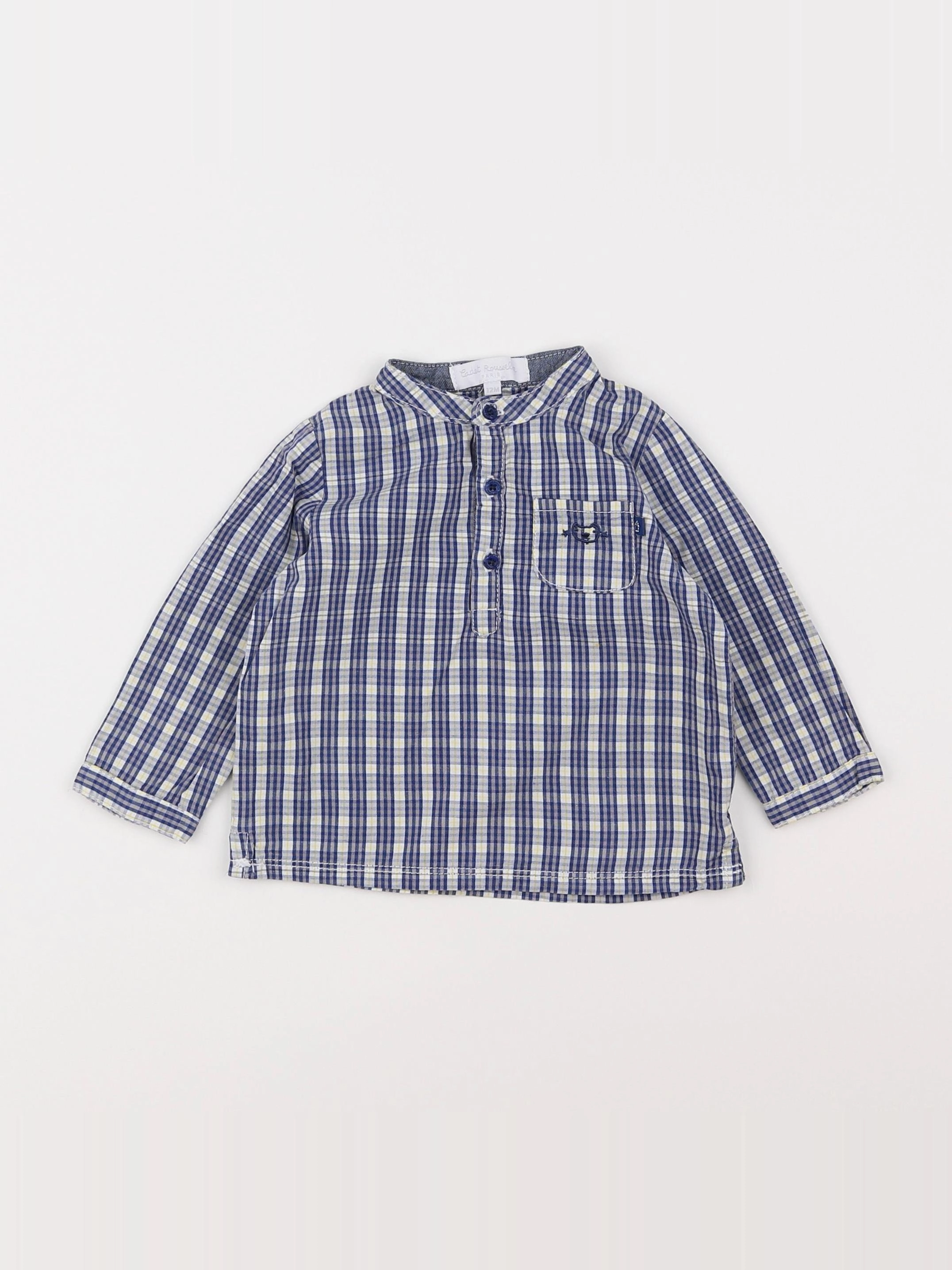 Cadet Rousselle - chemise bleu - 12 mois