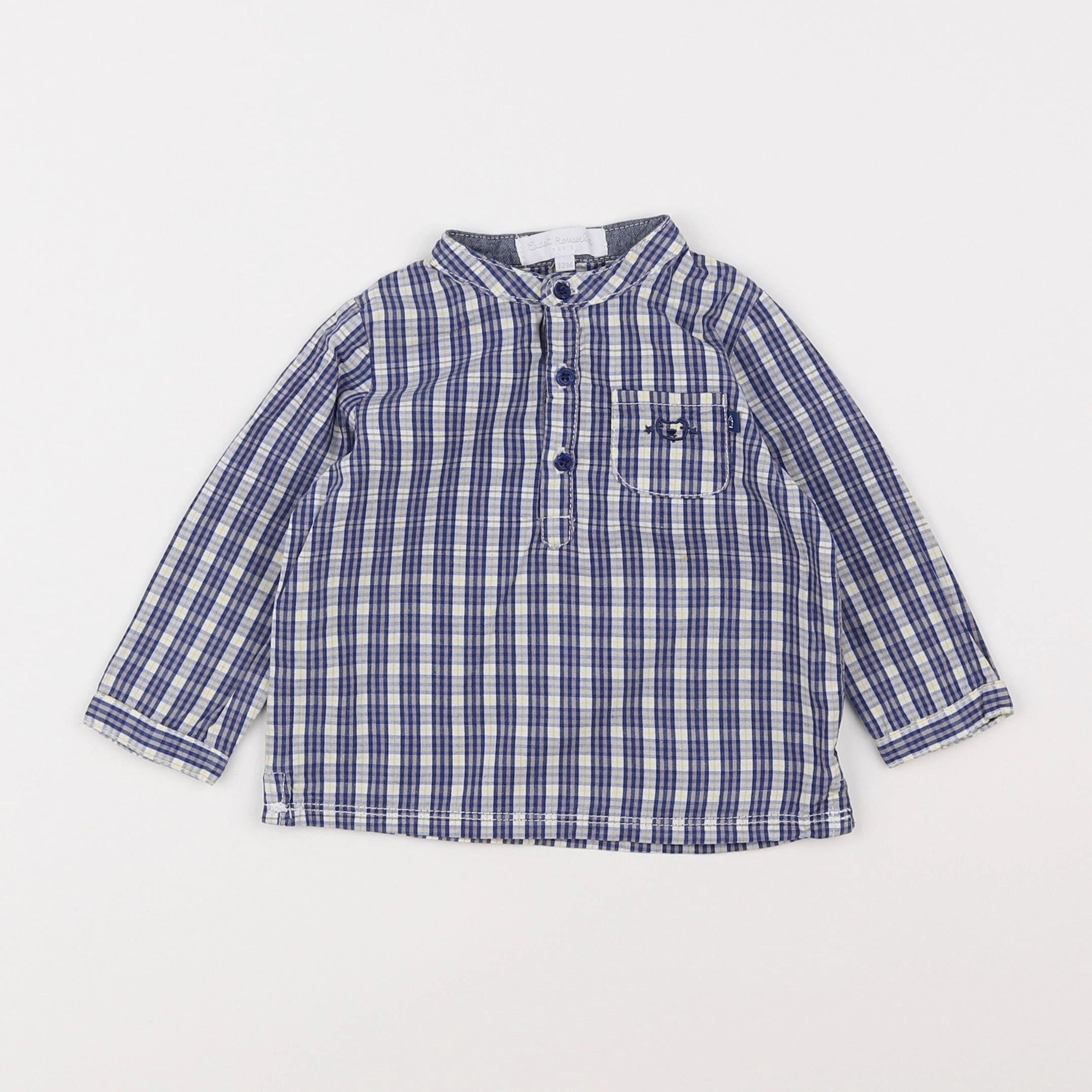 Cadet Rousselle - chemise bleu - 12 mois