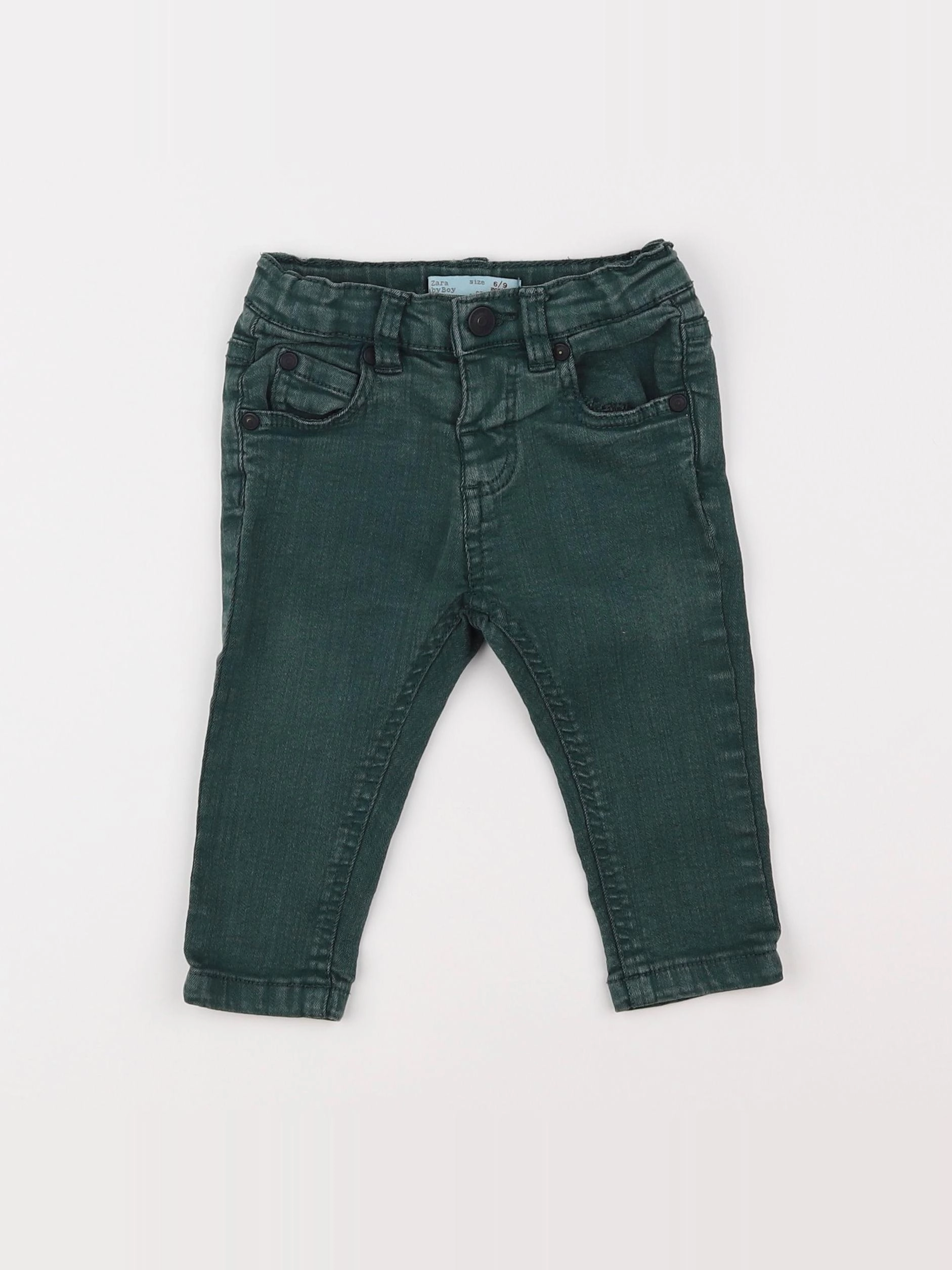 Zara - jean vert - 6/9 mois