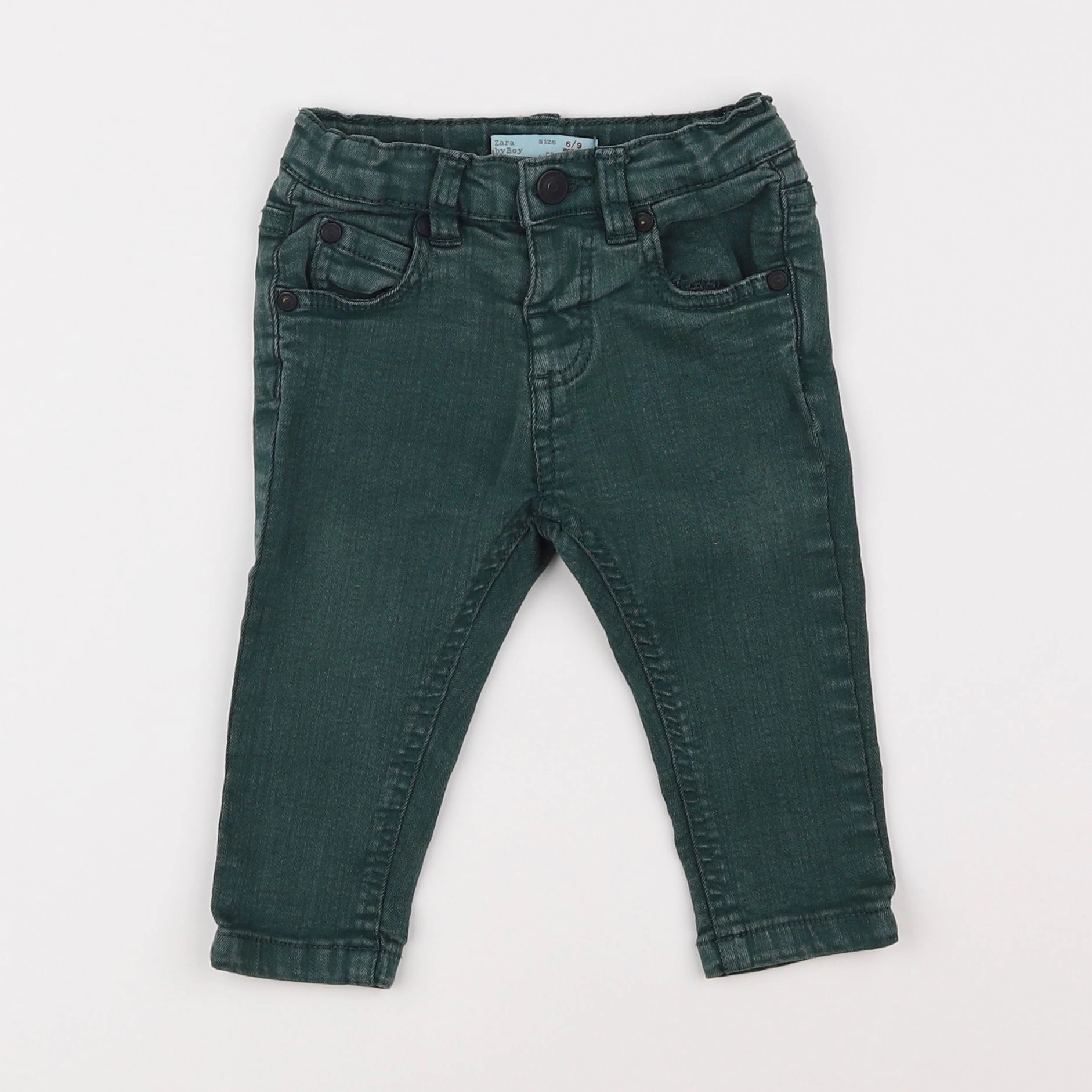 Zara - jean vert - 6/9 mois