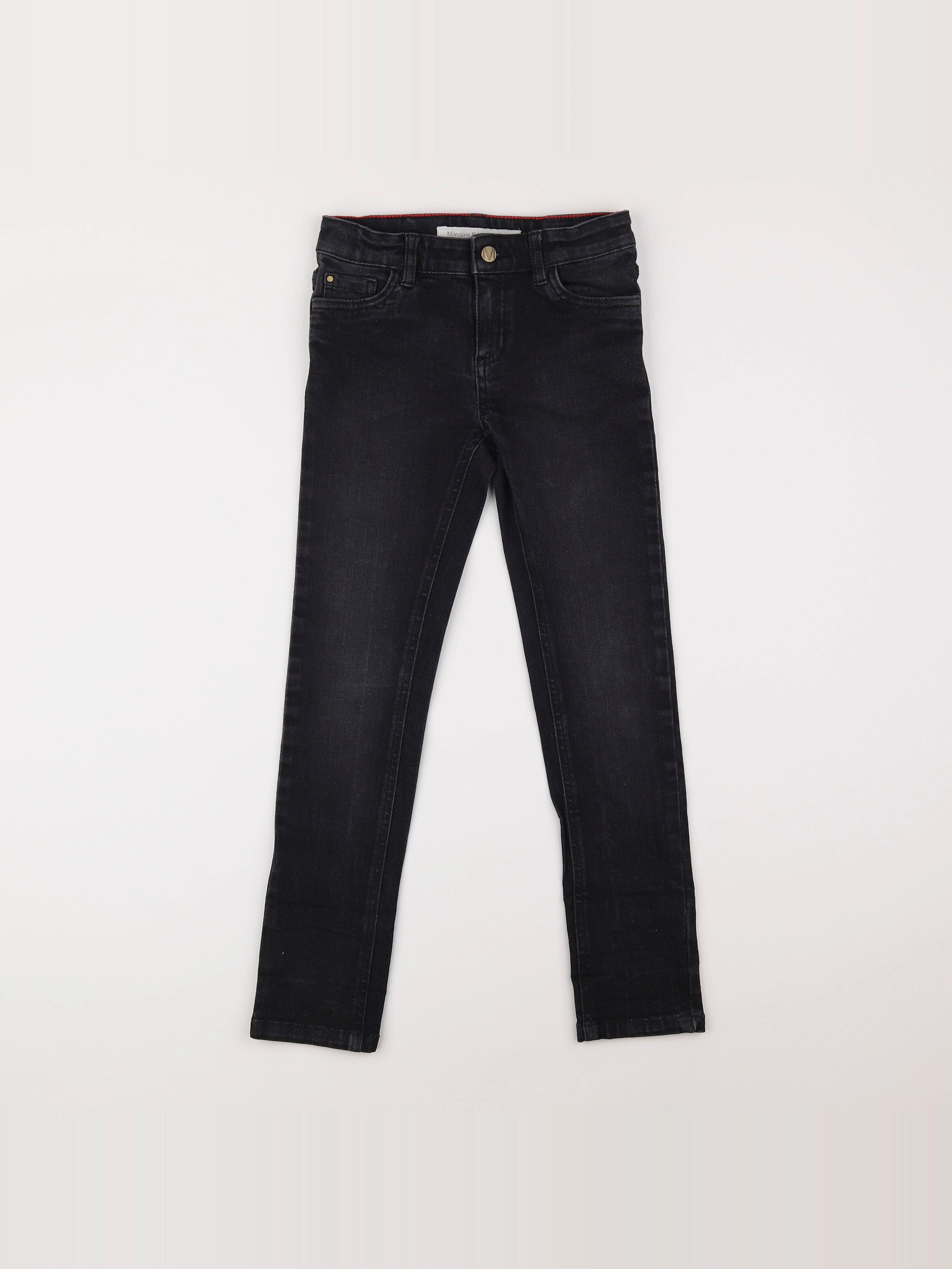 Monoprix - jean noir - 8 ans
