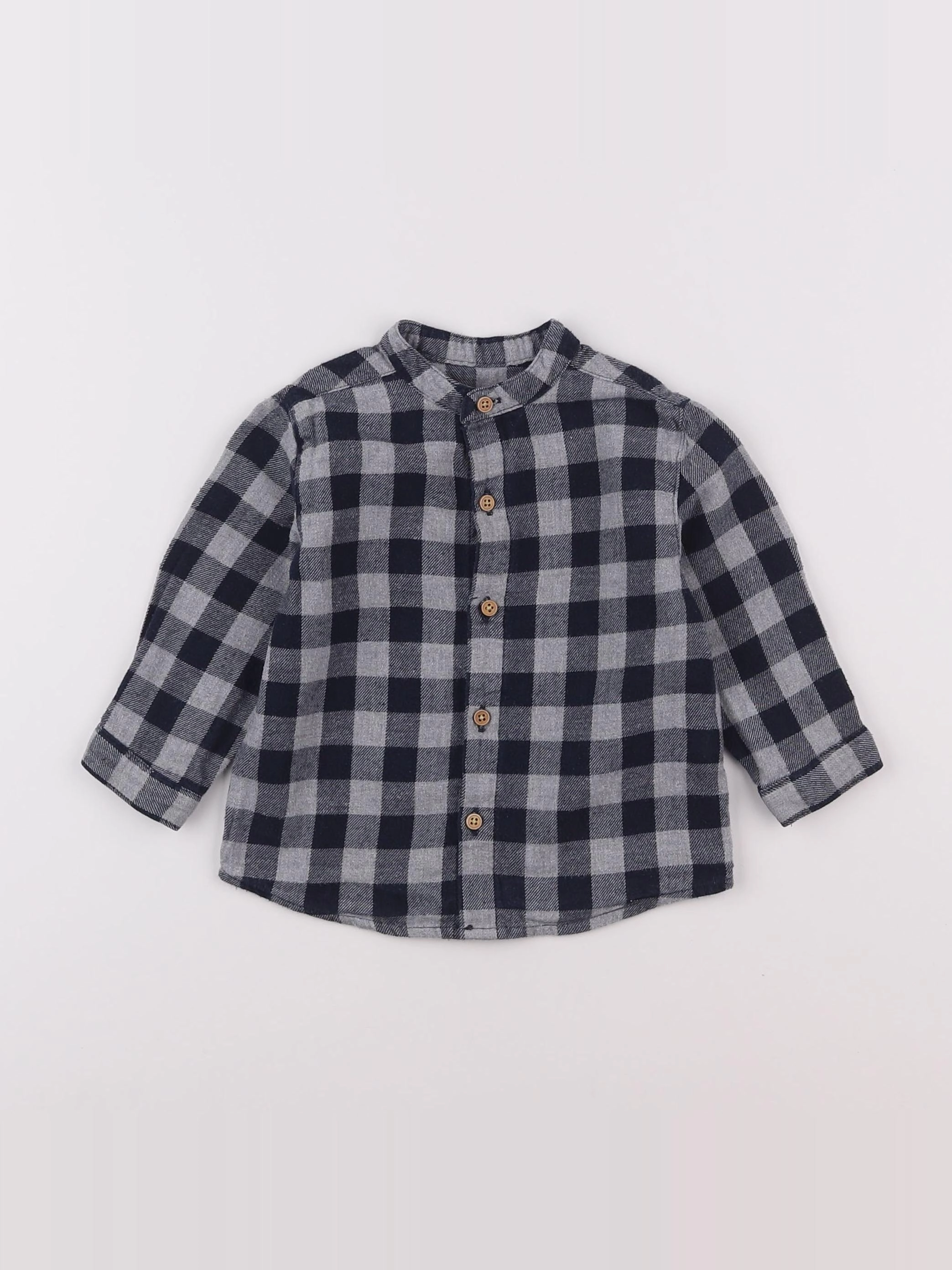 Boutchou - chemise gris - 9 mois
