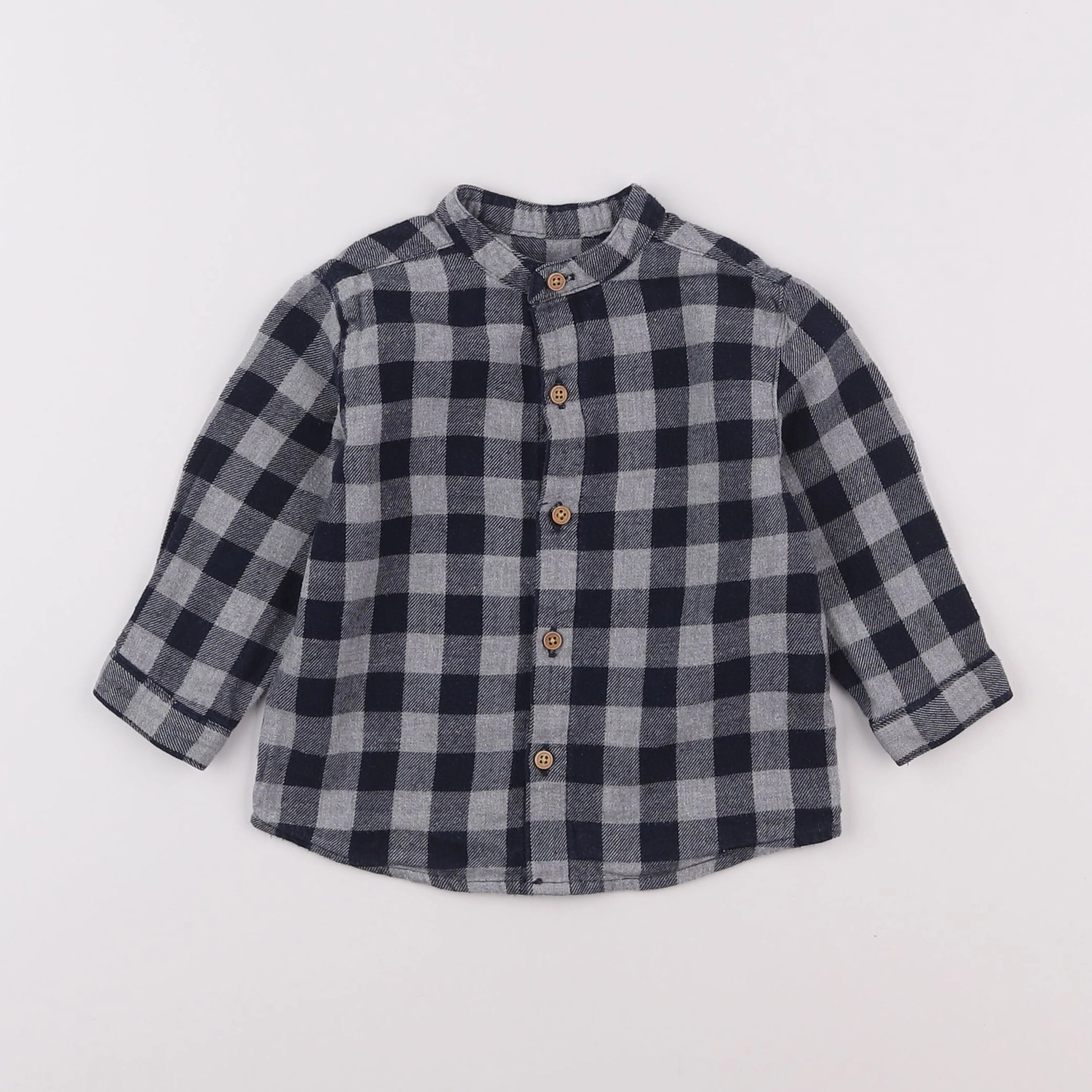 Boutchou - chemise gris - 9 mois