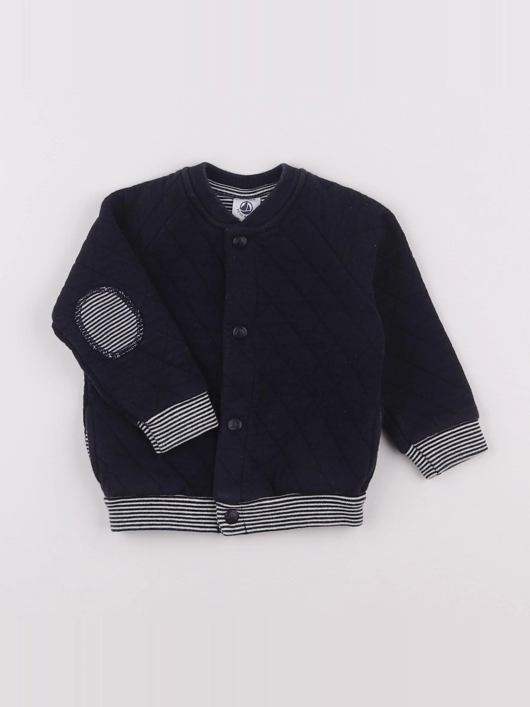 Petit Bateau - sweat bleu - 12 mois