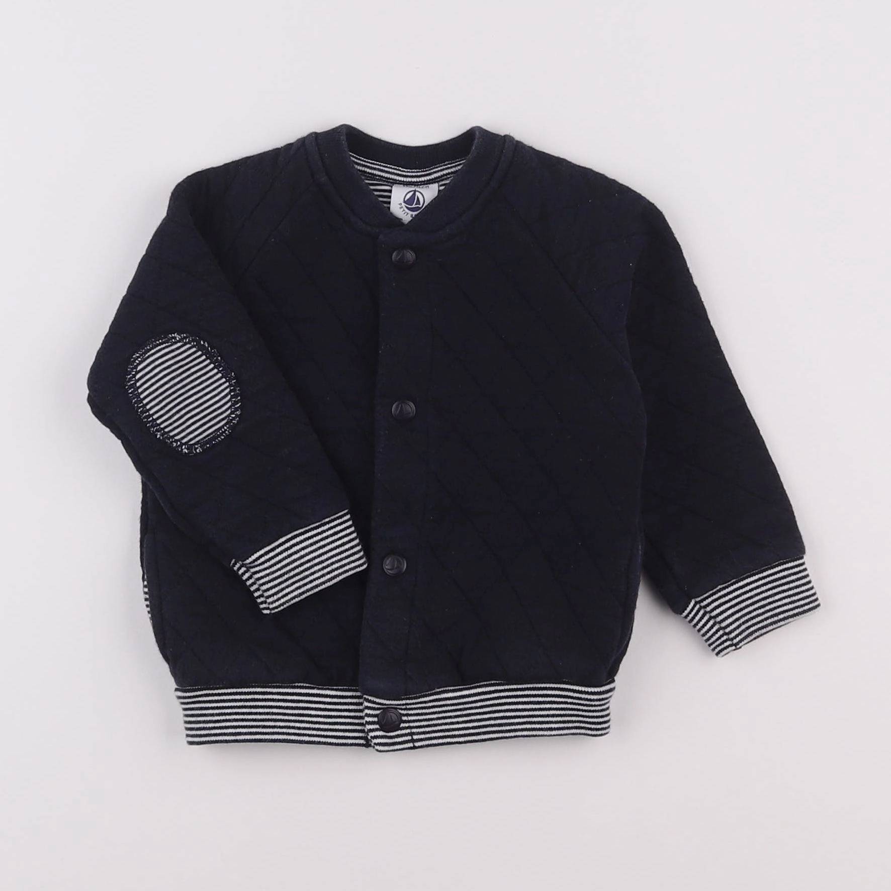 Petit Bateau - sweat bleu - 12 mois