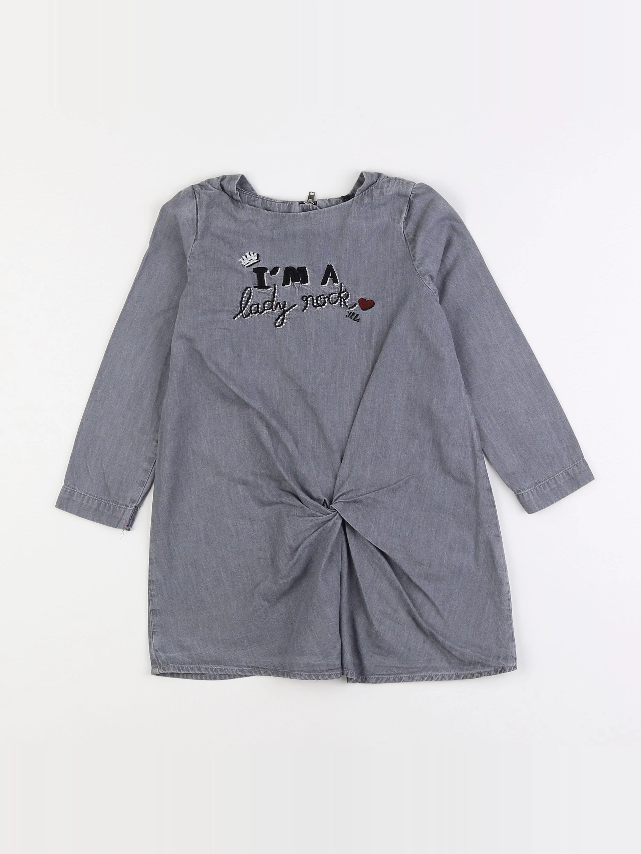 IKKS - robe gris - 4 ans