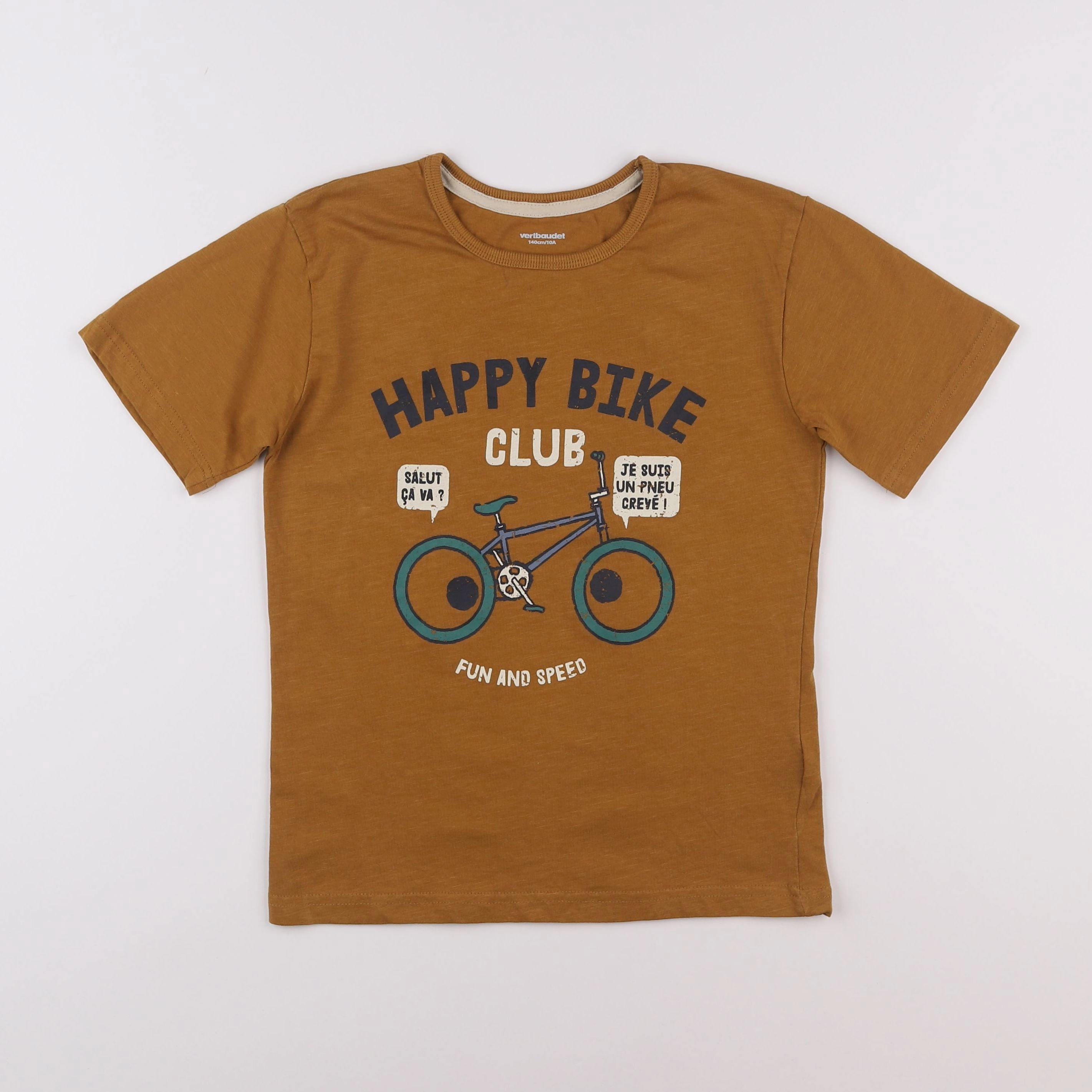 Vertbaudet - tee-shirt marron - 10 ans