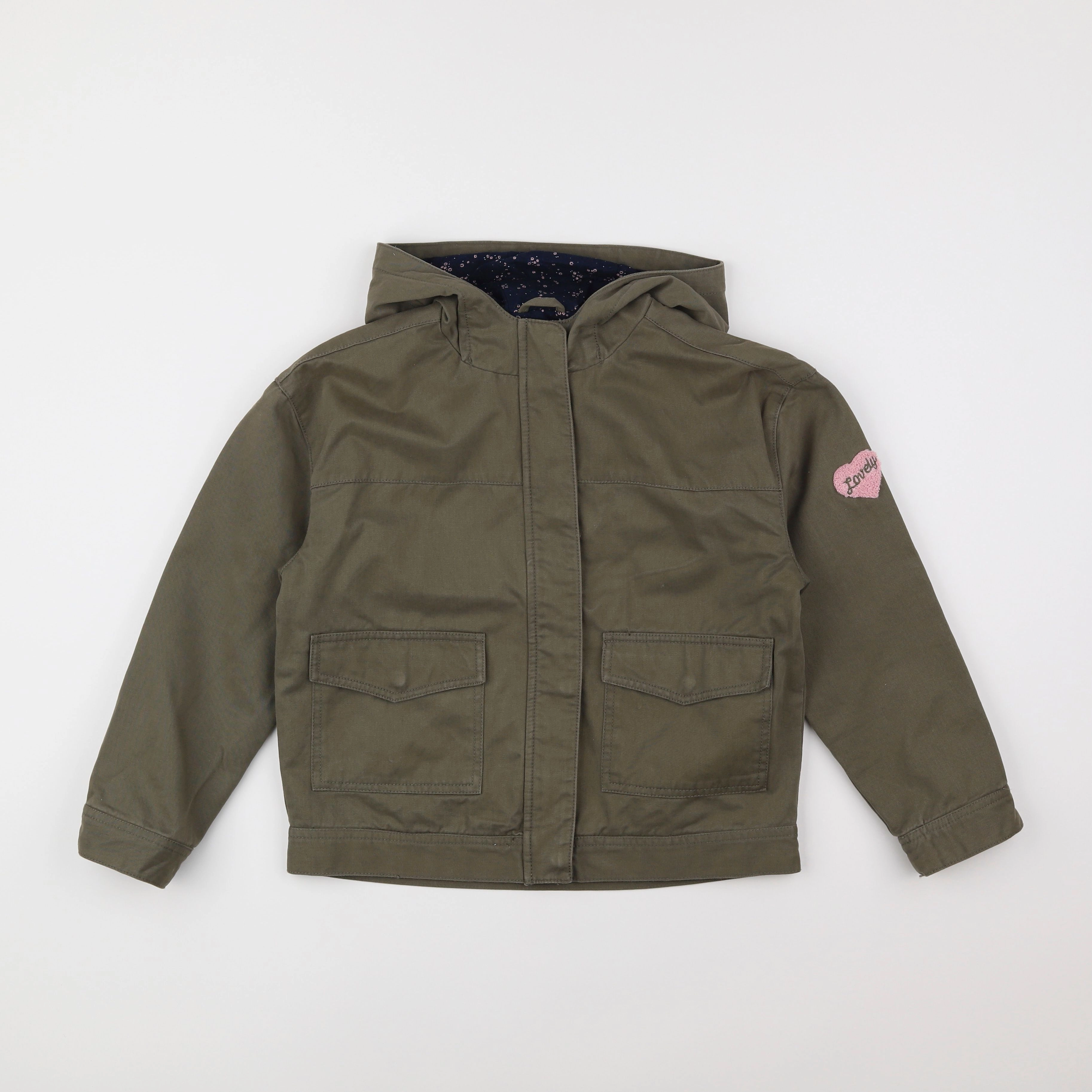 Vertbaudet - veste doublé vert - 9 ans